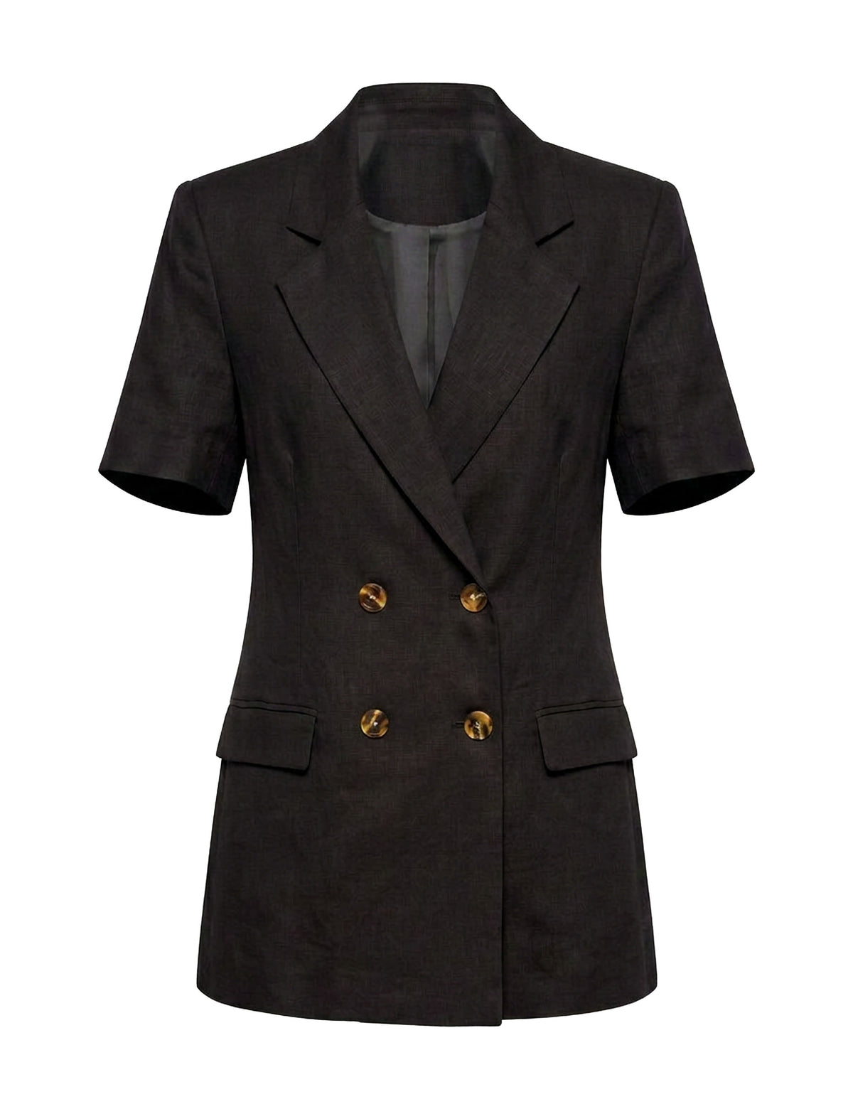 Blazer Evelyn Linho Preto