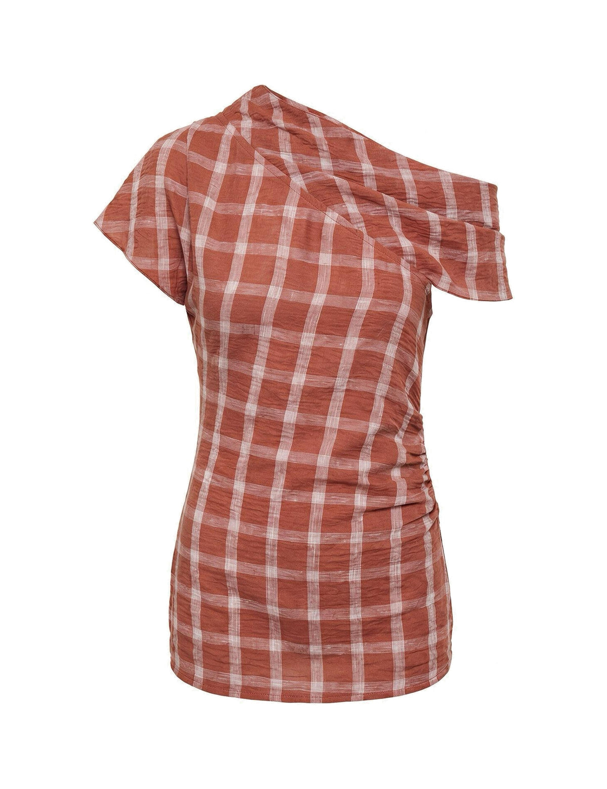 Blusa Graziela Xadrez Terracota