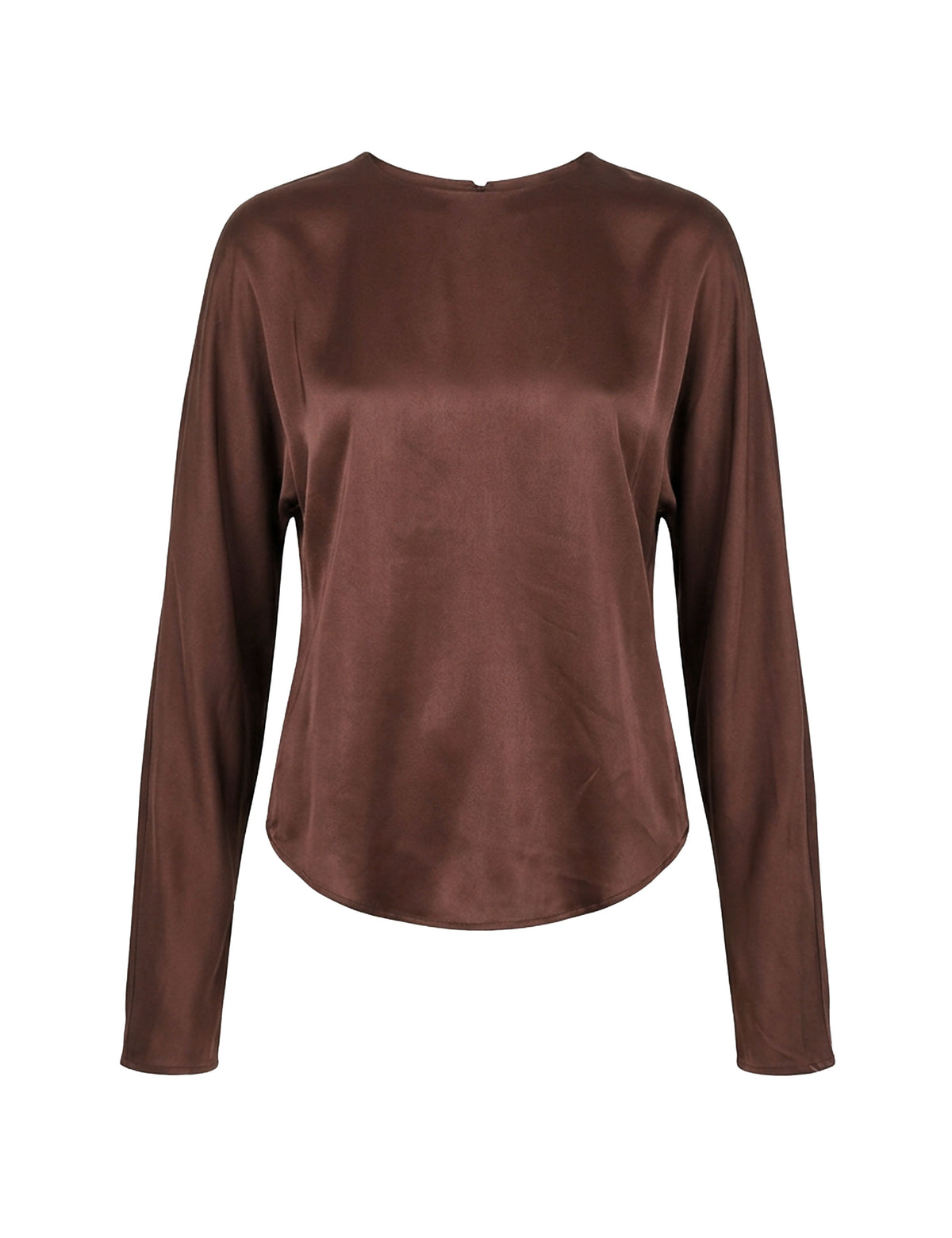 Blusa Aisha Cetim Marrom