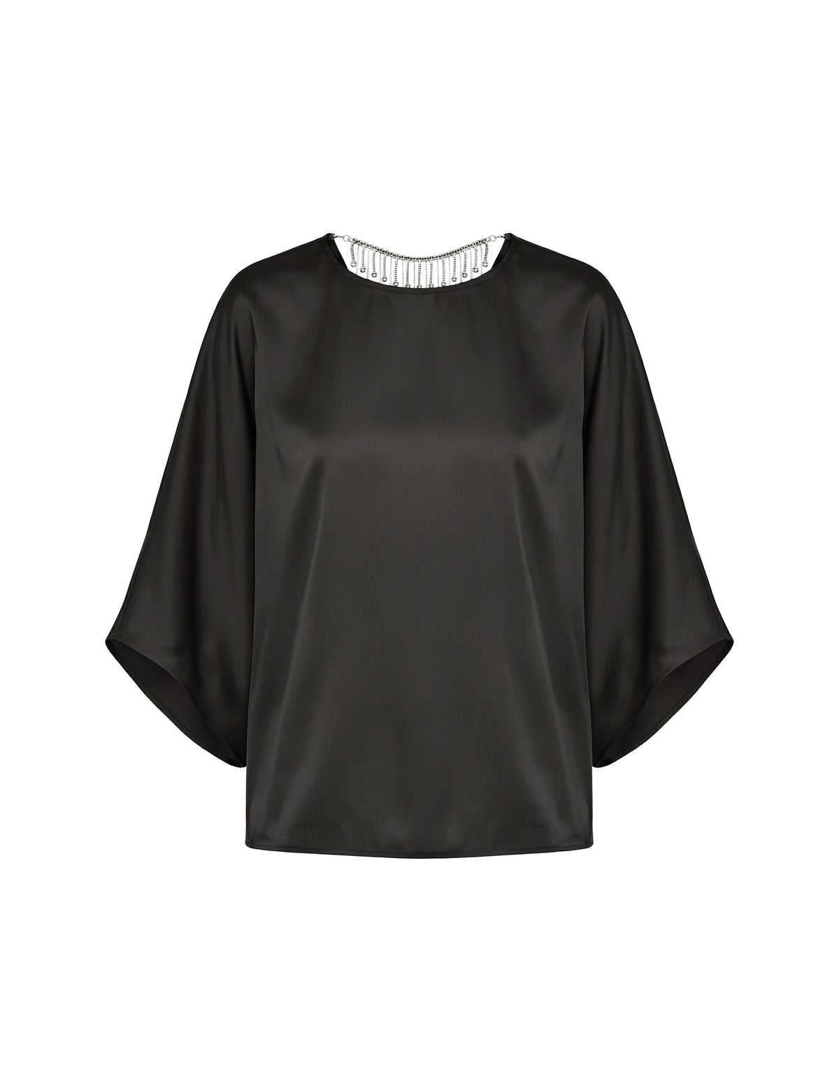 Blusa Evelyn Cetim Preto