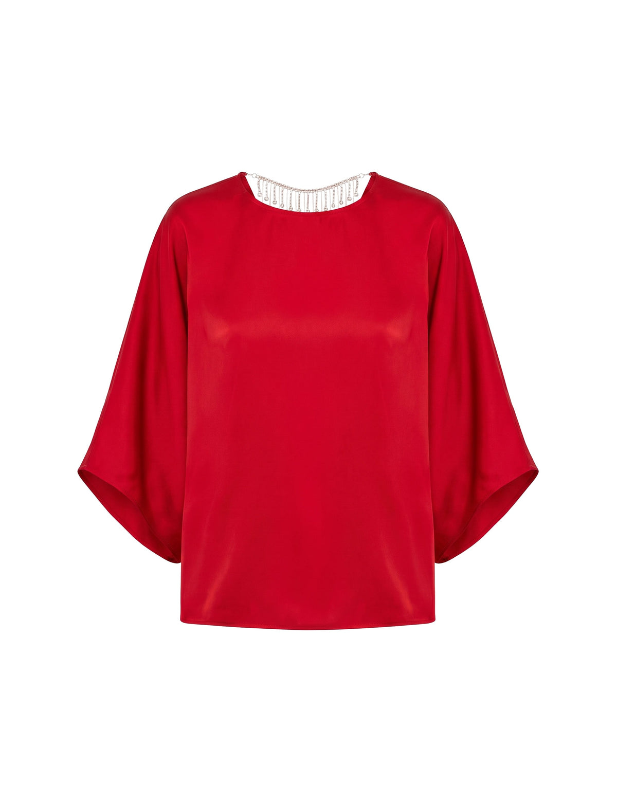 Blusa Evelyn Cetim Vermelho