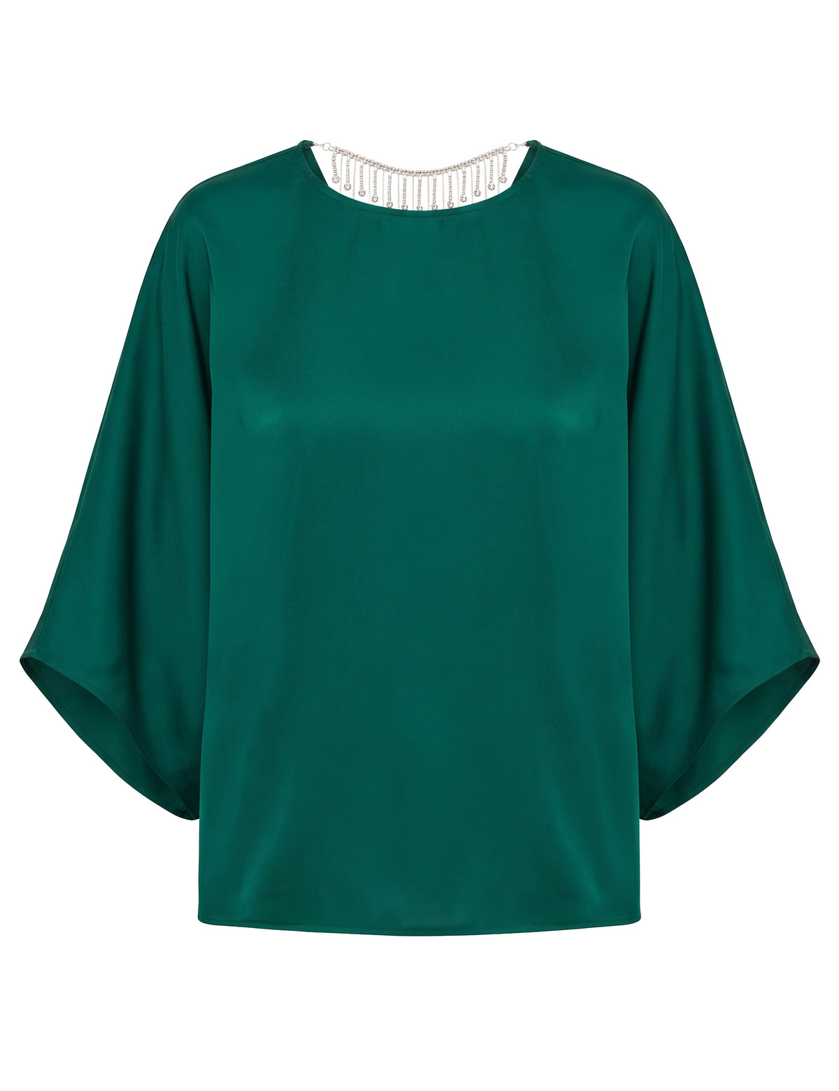 Blusa Evelyn Cetim Verde