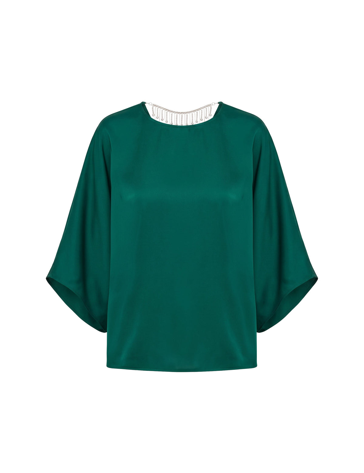 Blusa Evelyn Cetim Verde