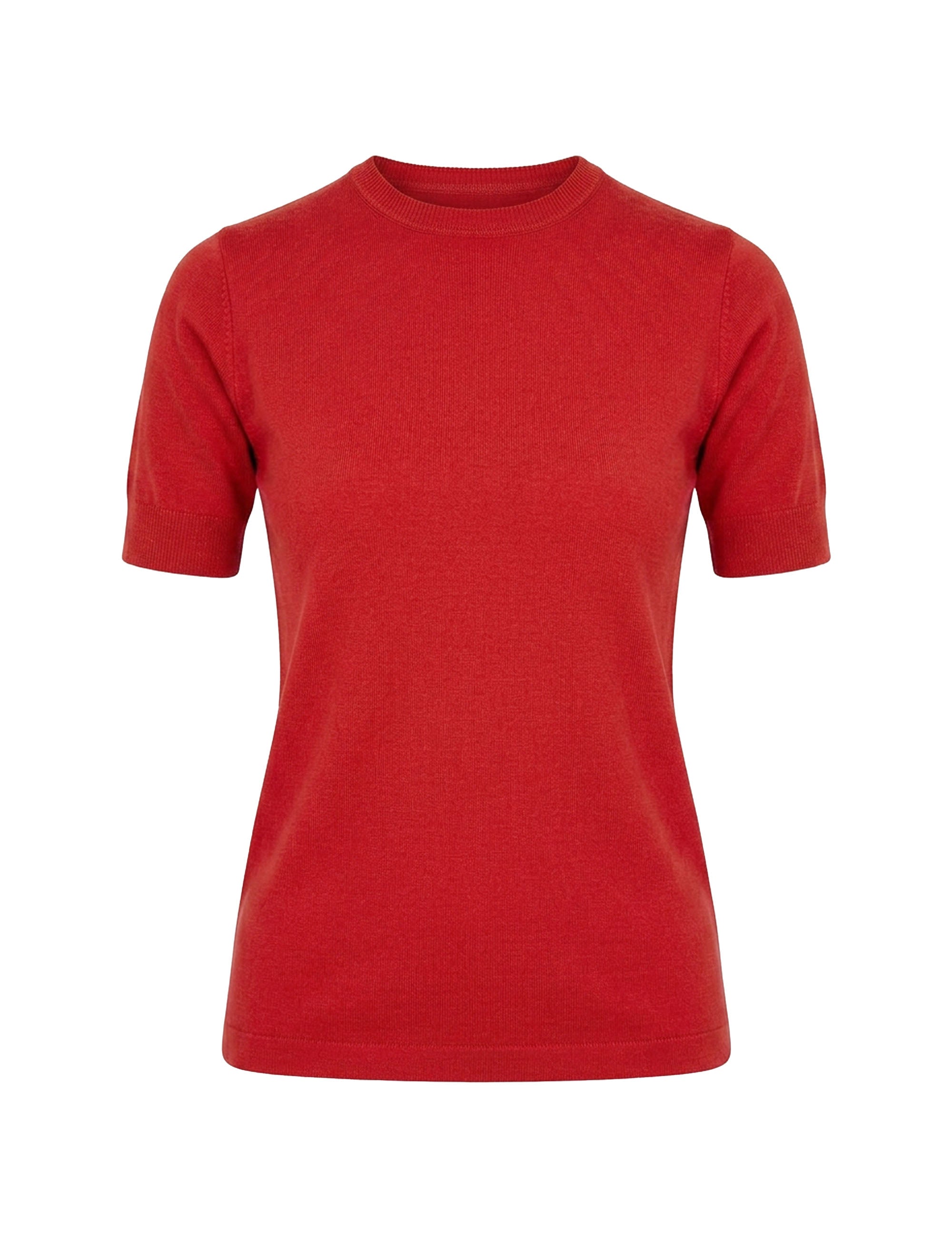 Blusa Manga Curta Tricot Vermelho