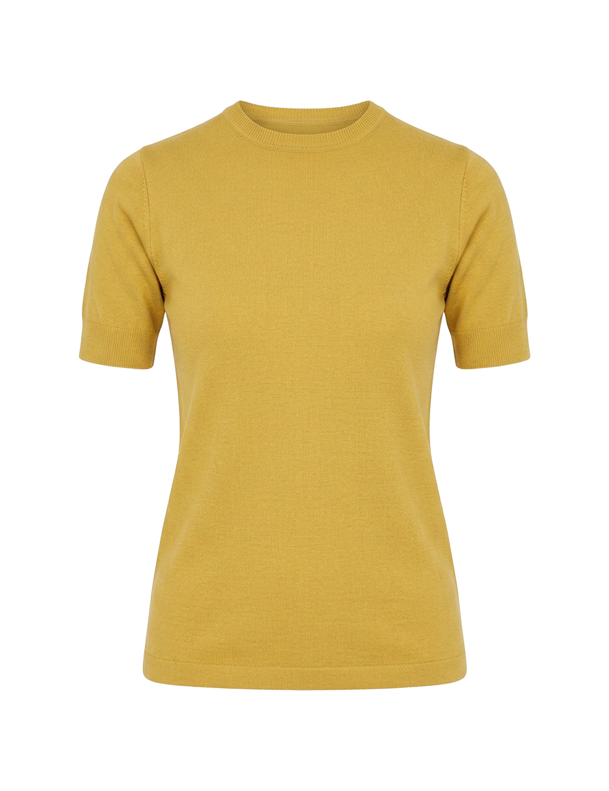 Blusa Manga Curta Tricot Amarelo
