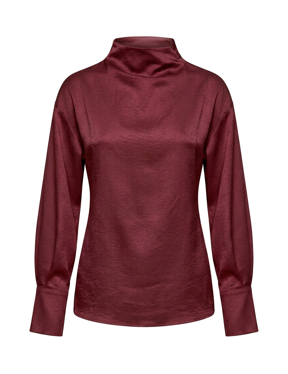 Blusa Mayara Cetim Bordeaux