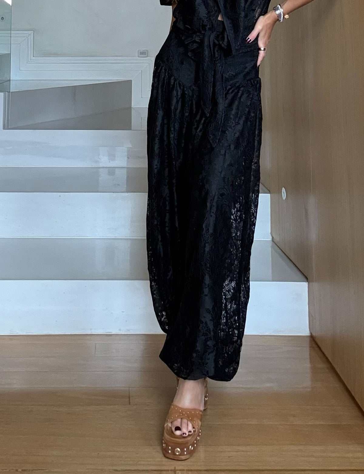 Calça Renda Preto
