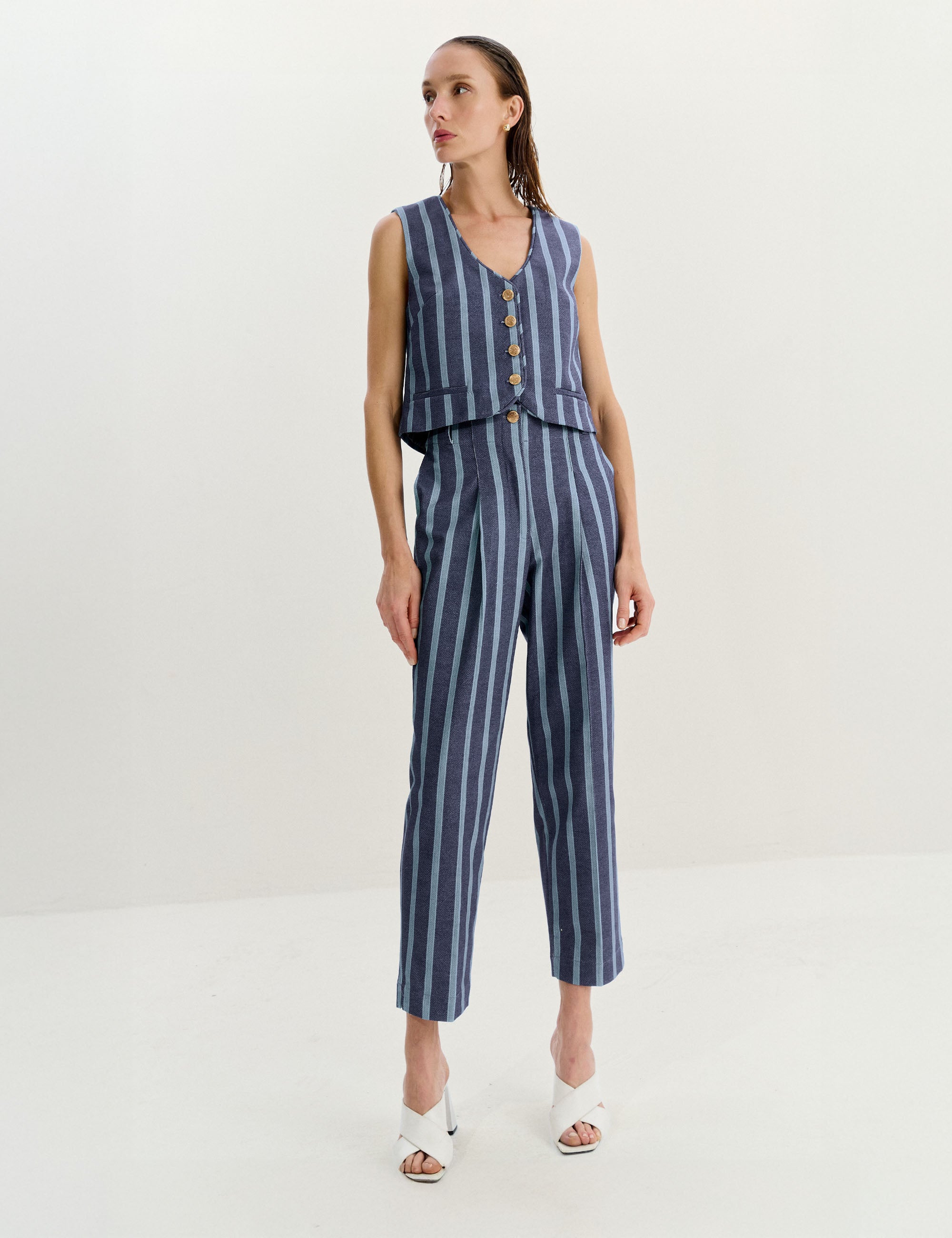 Calça Isabella Listra Marinho