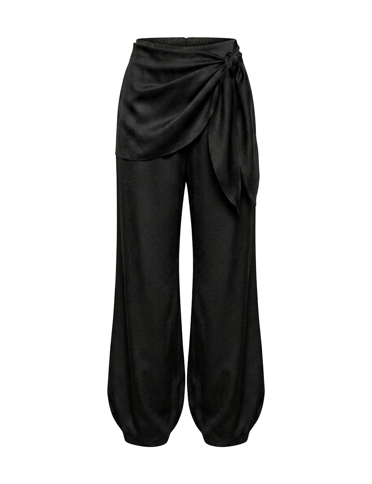 Calça Lenço Mayara Cetim Preto