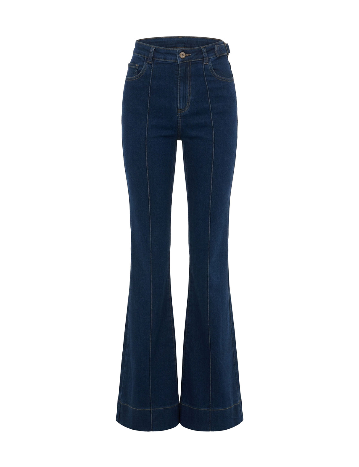 Calça Flare Denim Escuro