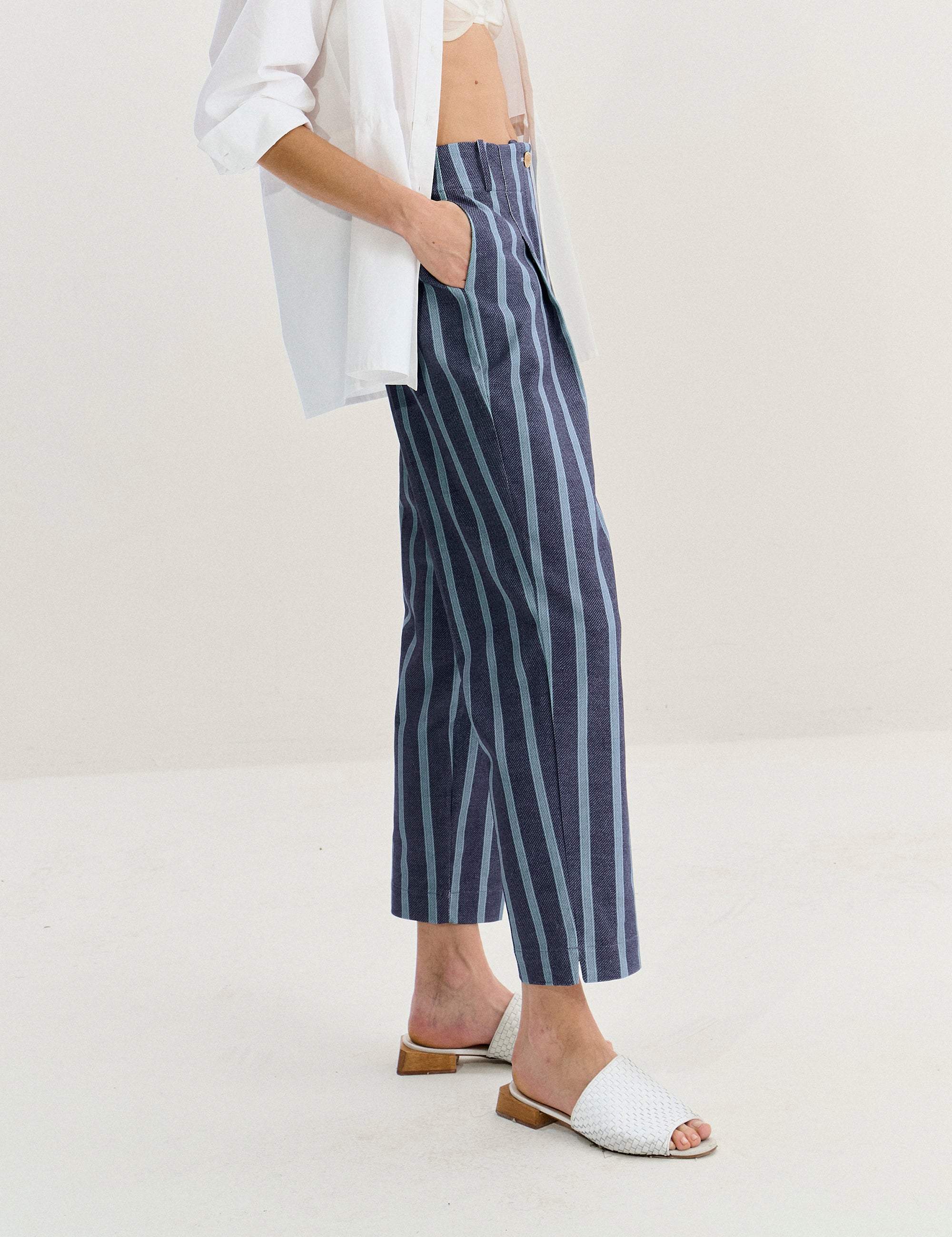 Calça Isabella Listra Marinho