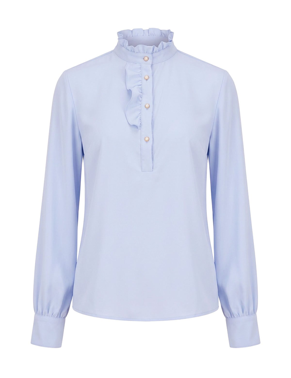 Camisa Aurora Crepe Azul