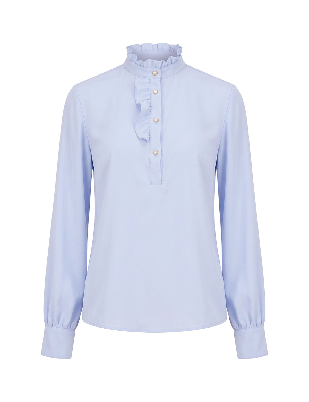 Camisa Aurora Crepe Azul