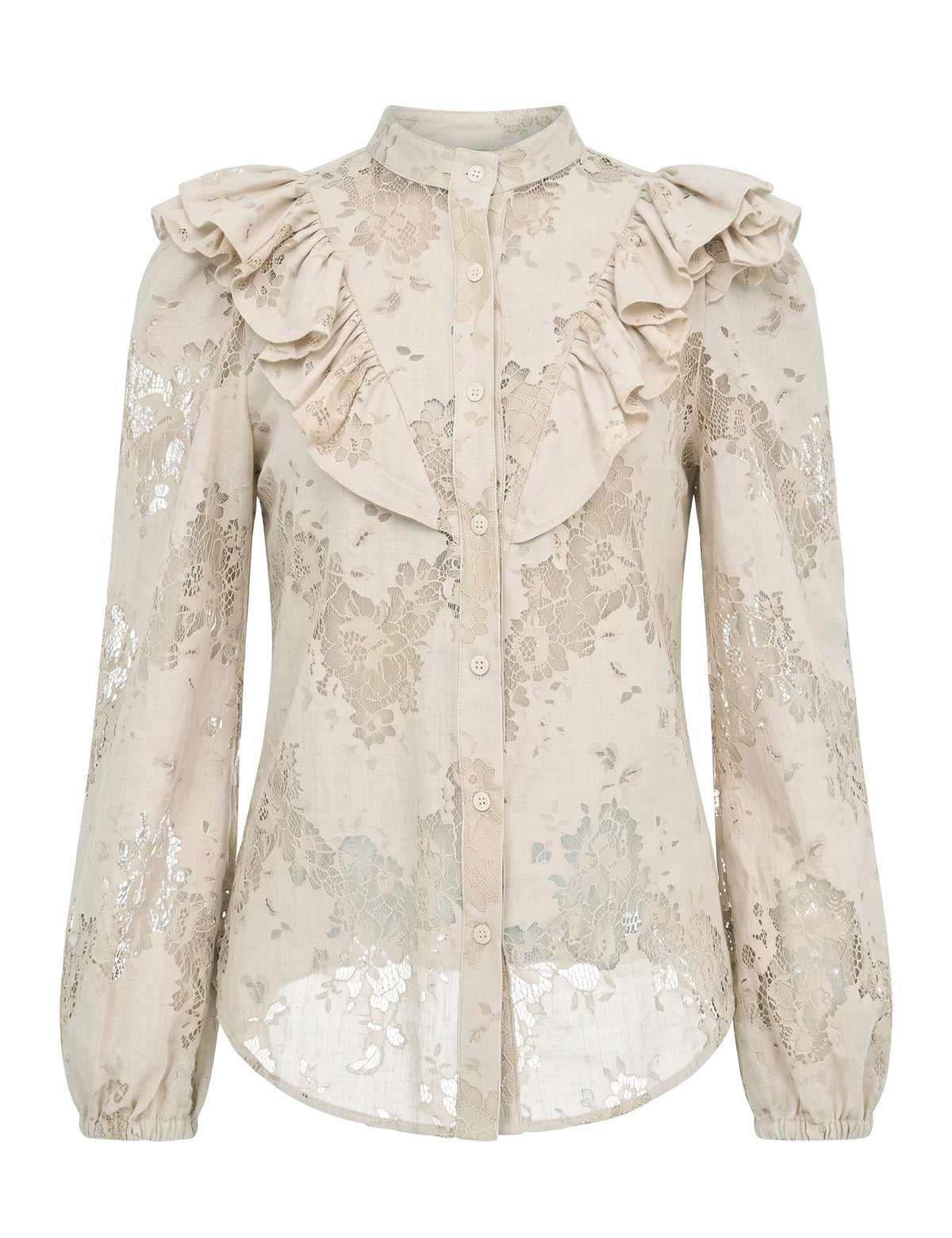 Camisa Carmina Renda Marfim