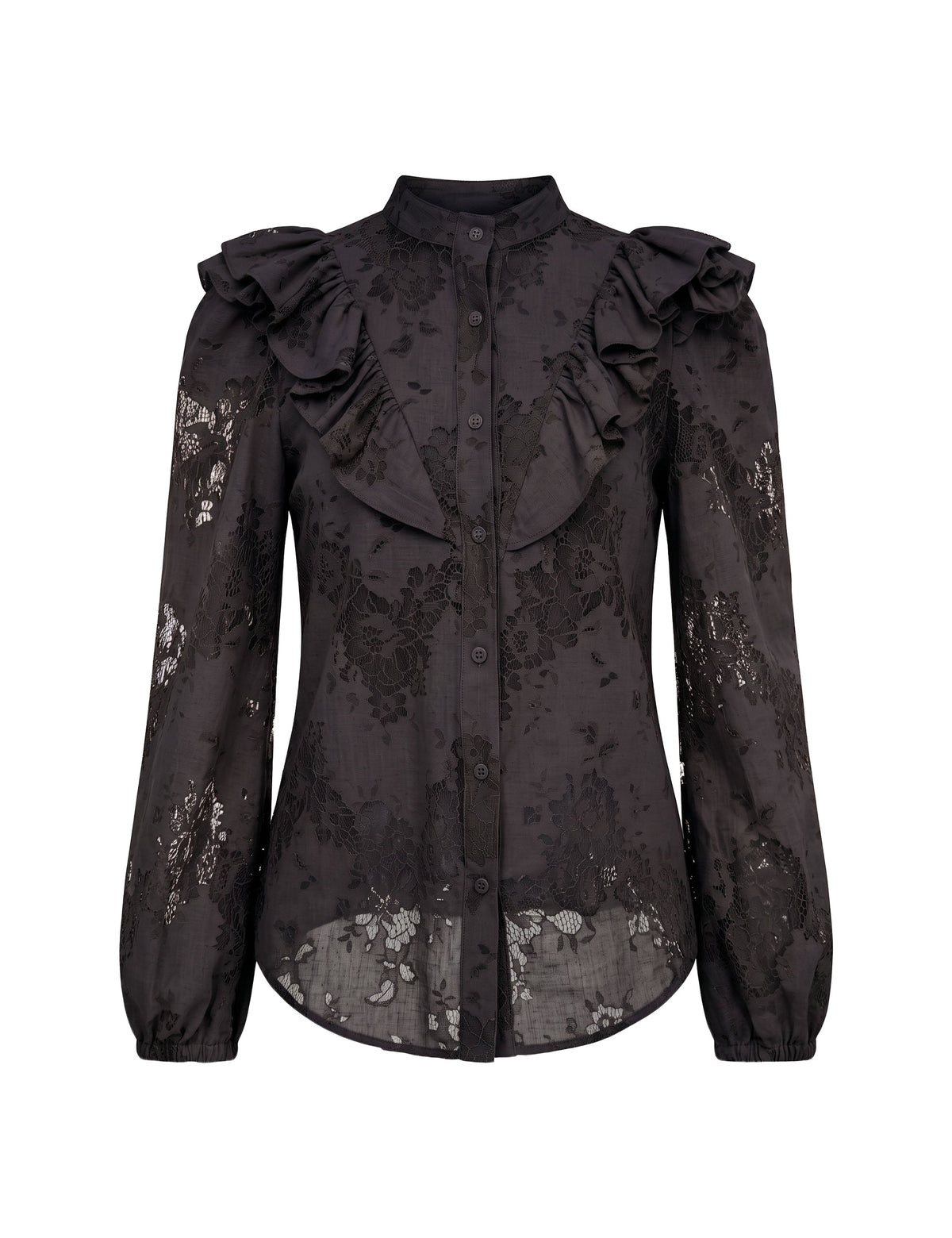 Camisa Carmina Renda Preto
