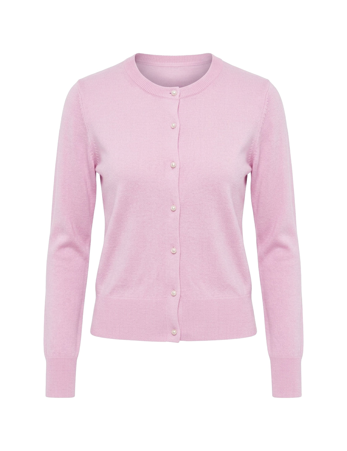 Cardigan Tricot Rosa Pó