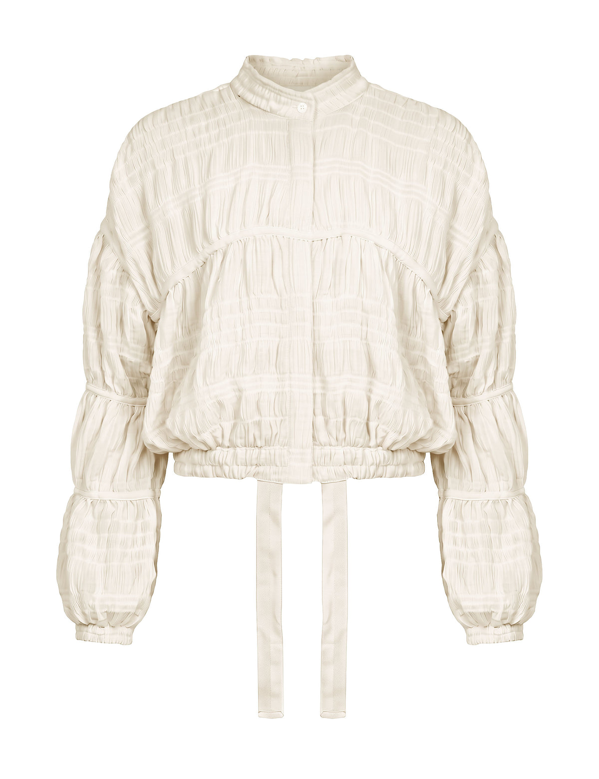 Casaqueto Plissado Chiffon Off White