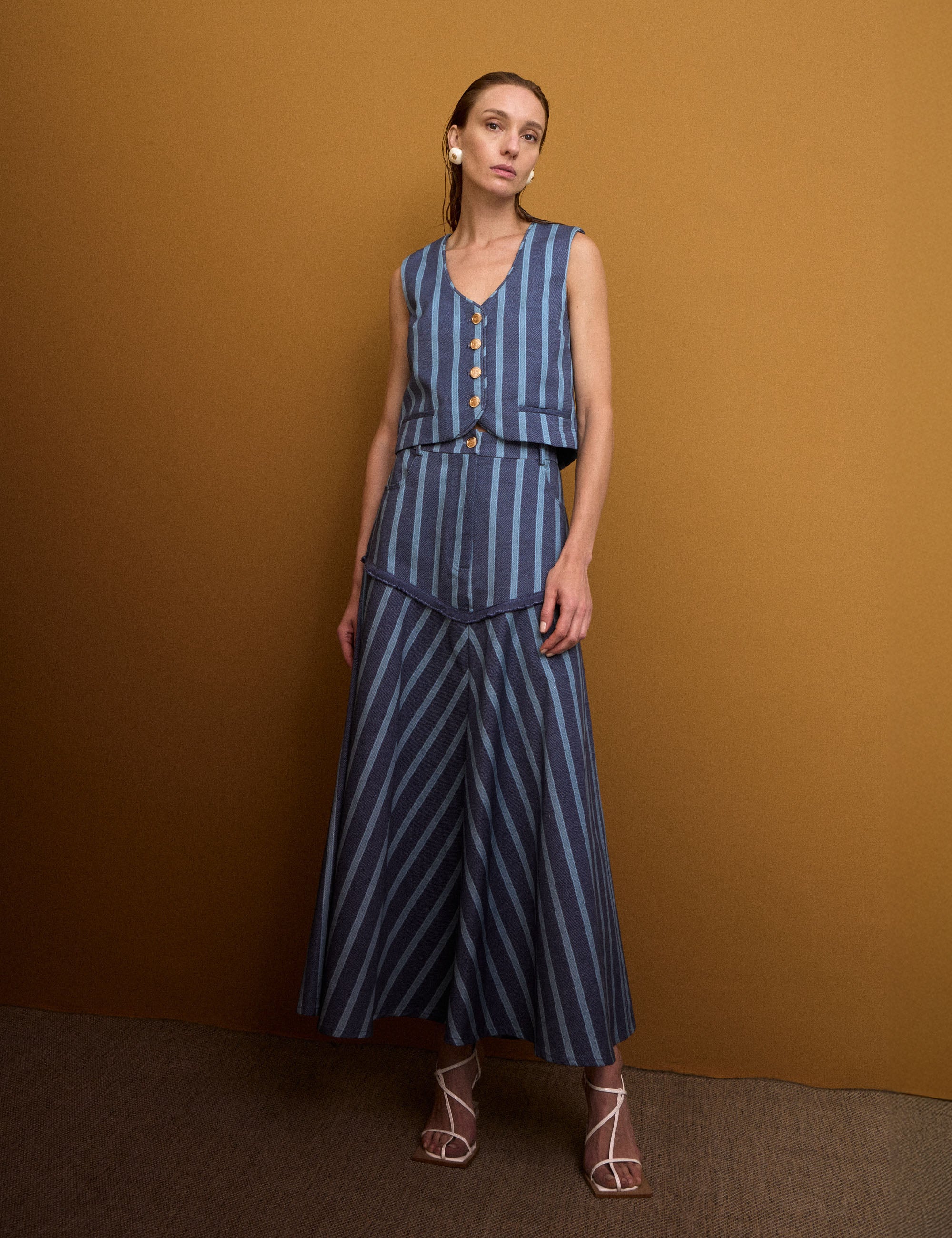 Saia Isabella Listra Azul