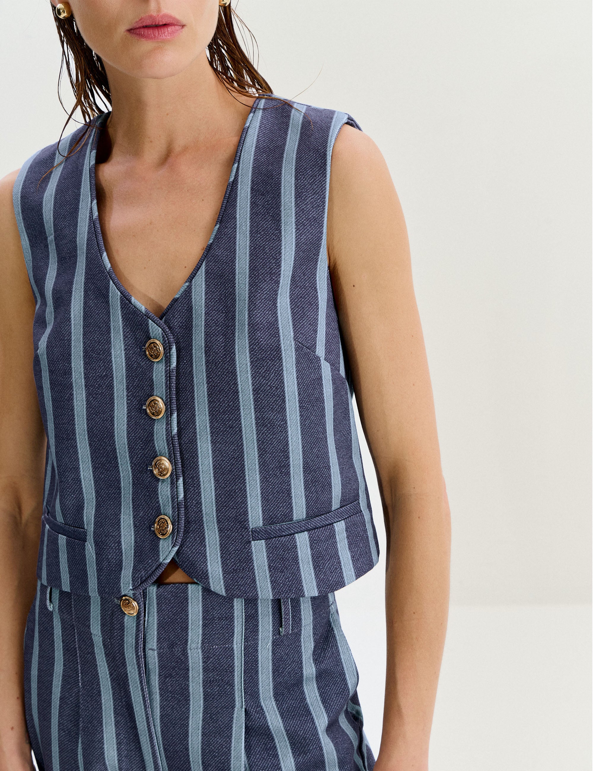 Colete Isabella Listra Marinho