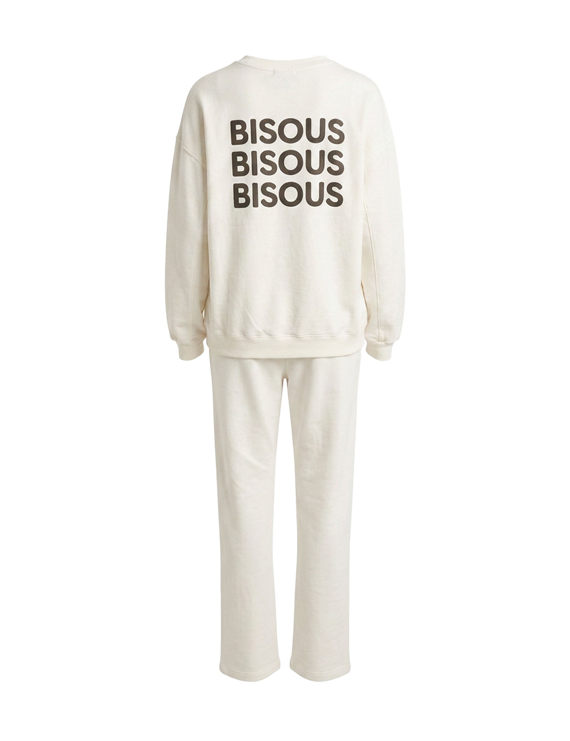 Conjunto Bisous Moletom Off White
