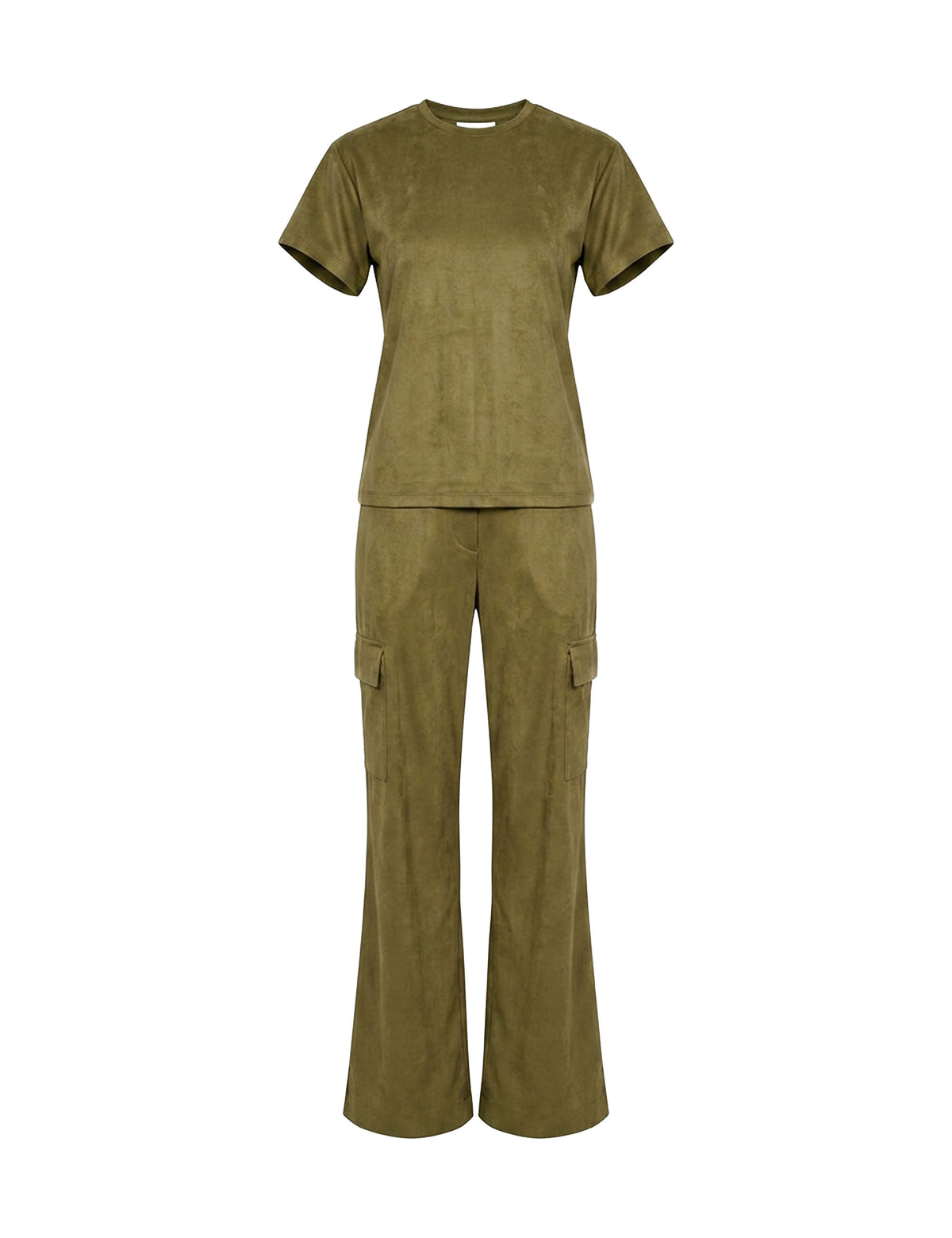 Conjunto Mirabele Suede Oliva