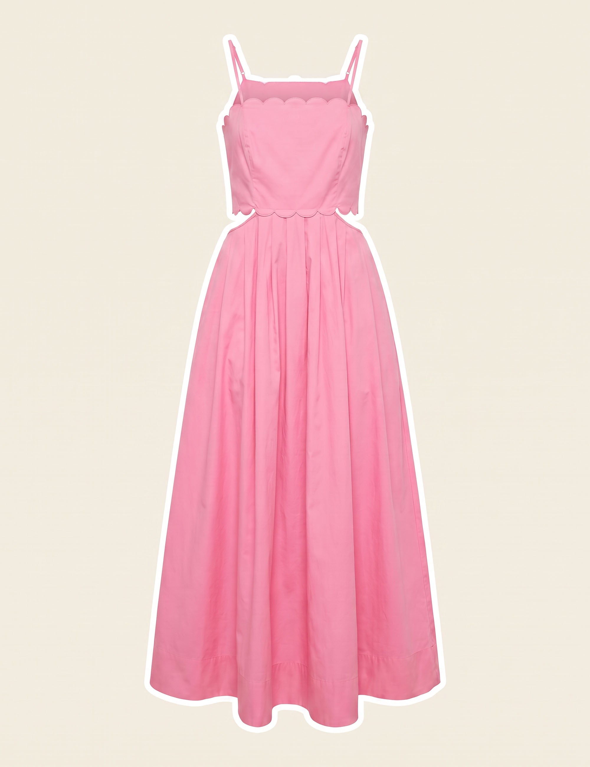Vestido Miranda Tricoline Rosa