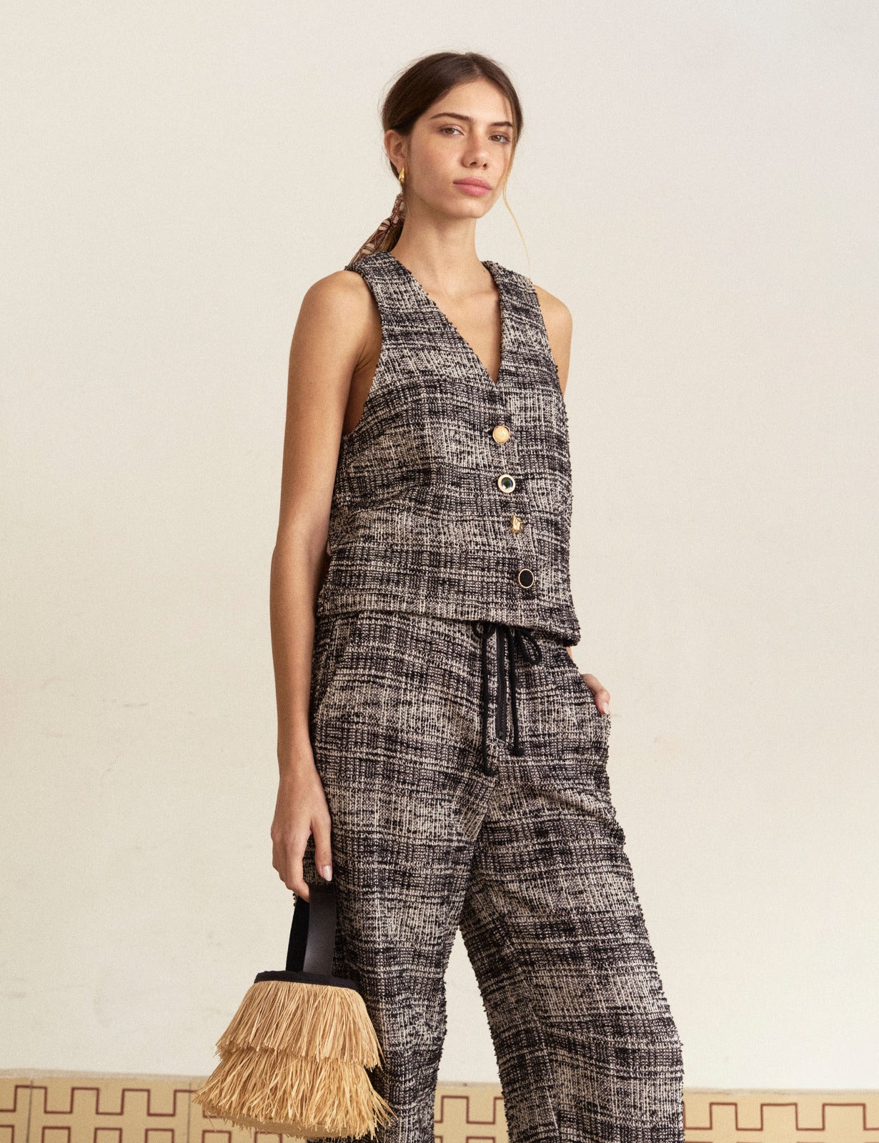 Conjunto Elle Tweed Preto