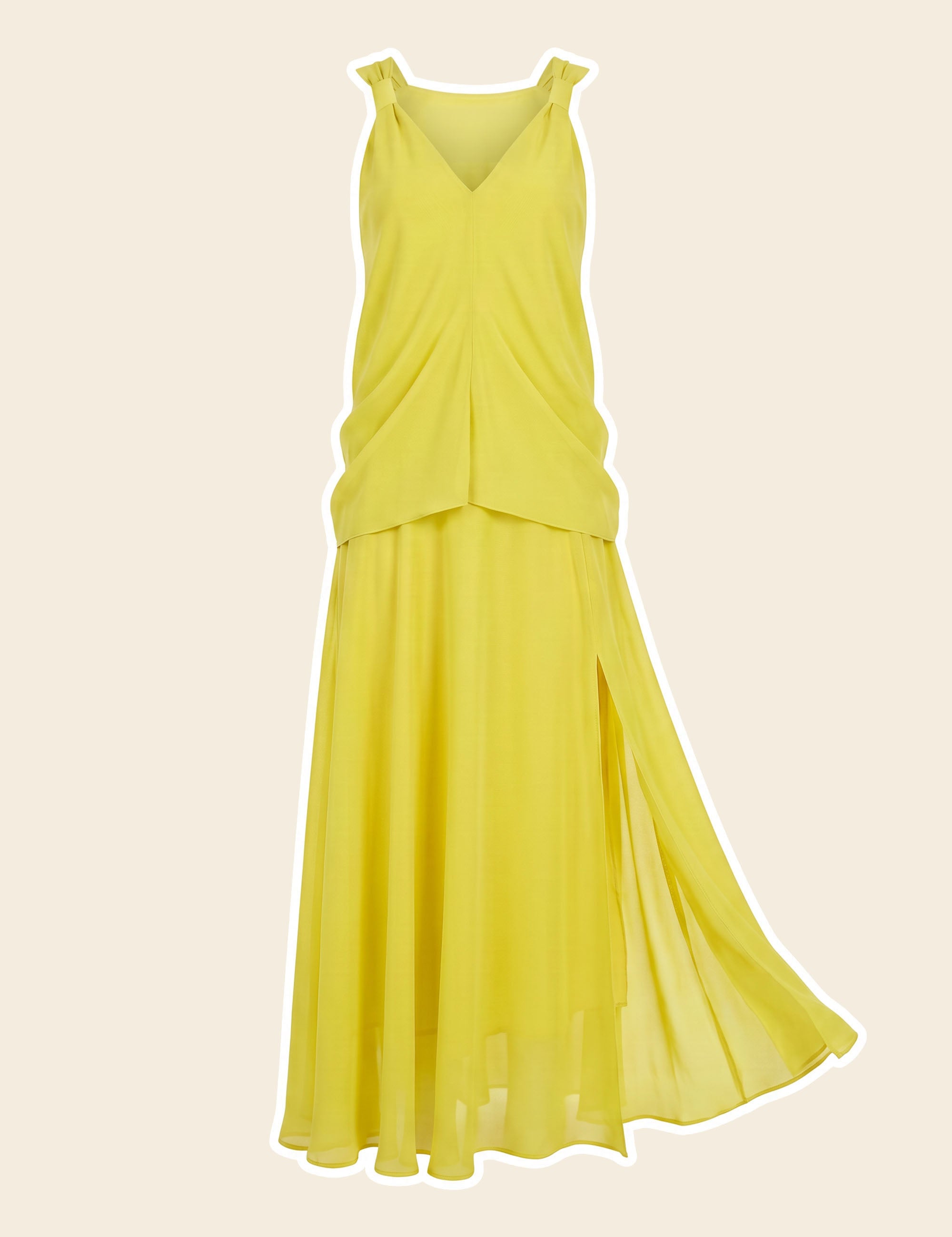 Vestido Luciana Musseline Amarelo