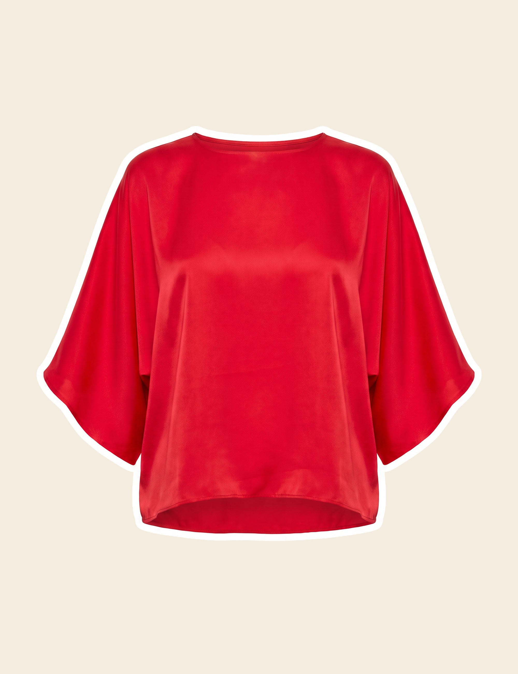 Blusa Evelyn Cetim Vermelho