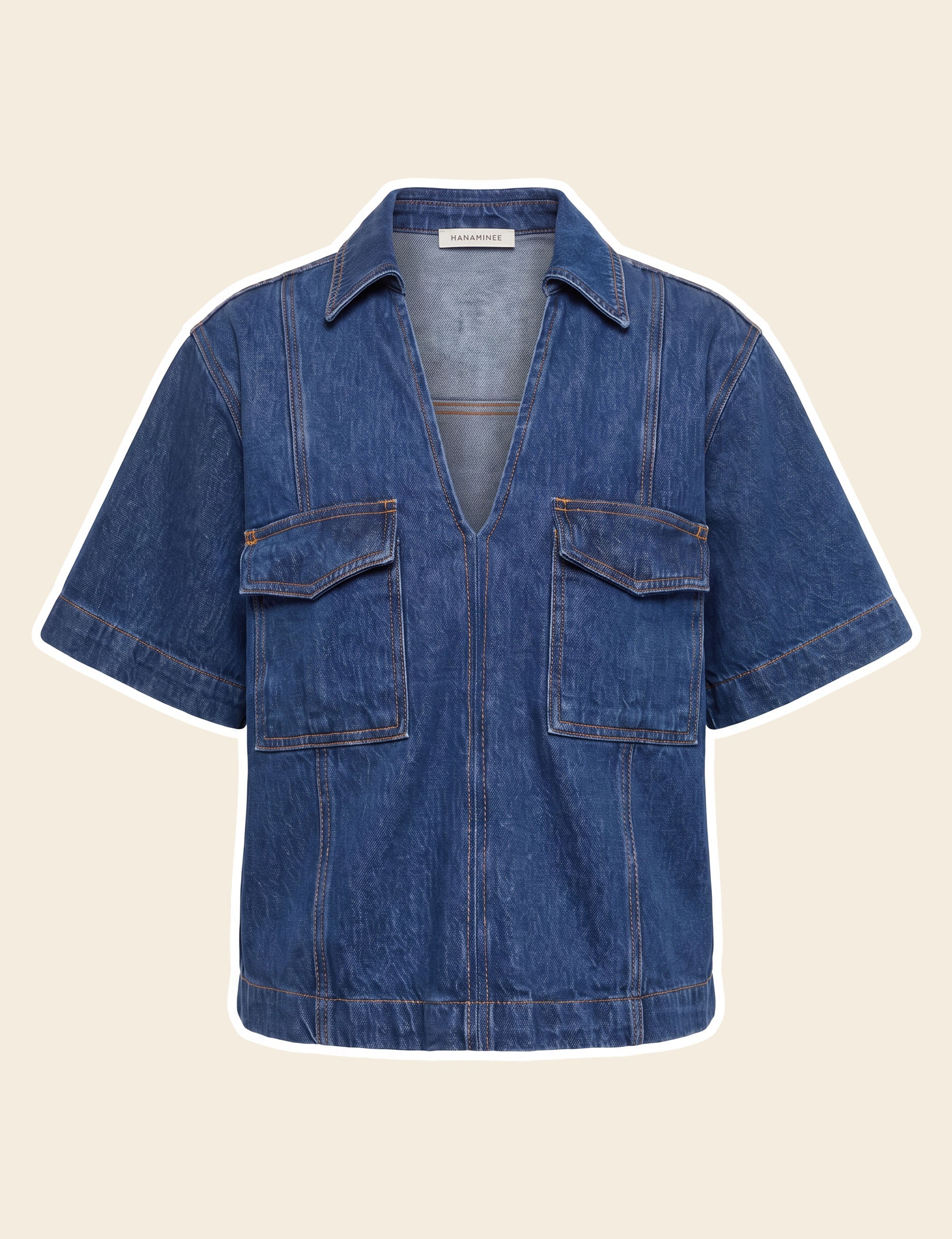 Camisa Thaissa Denim Jeans Médio