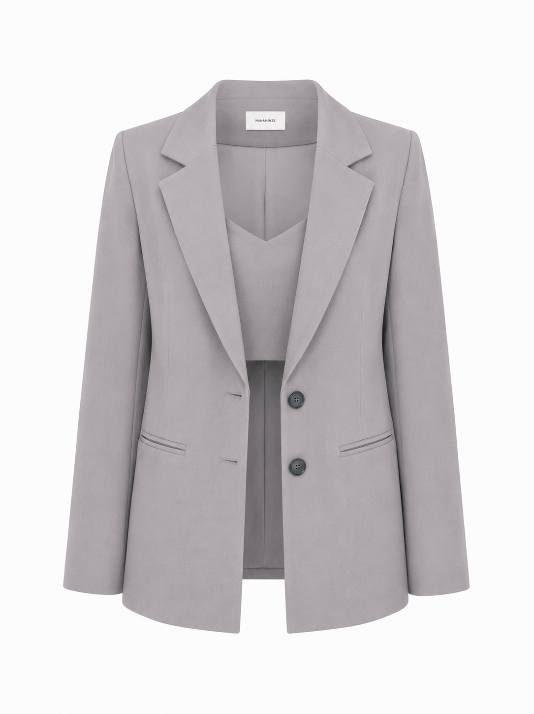 Blazer Melany Alfaiataria Cinza