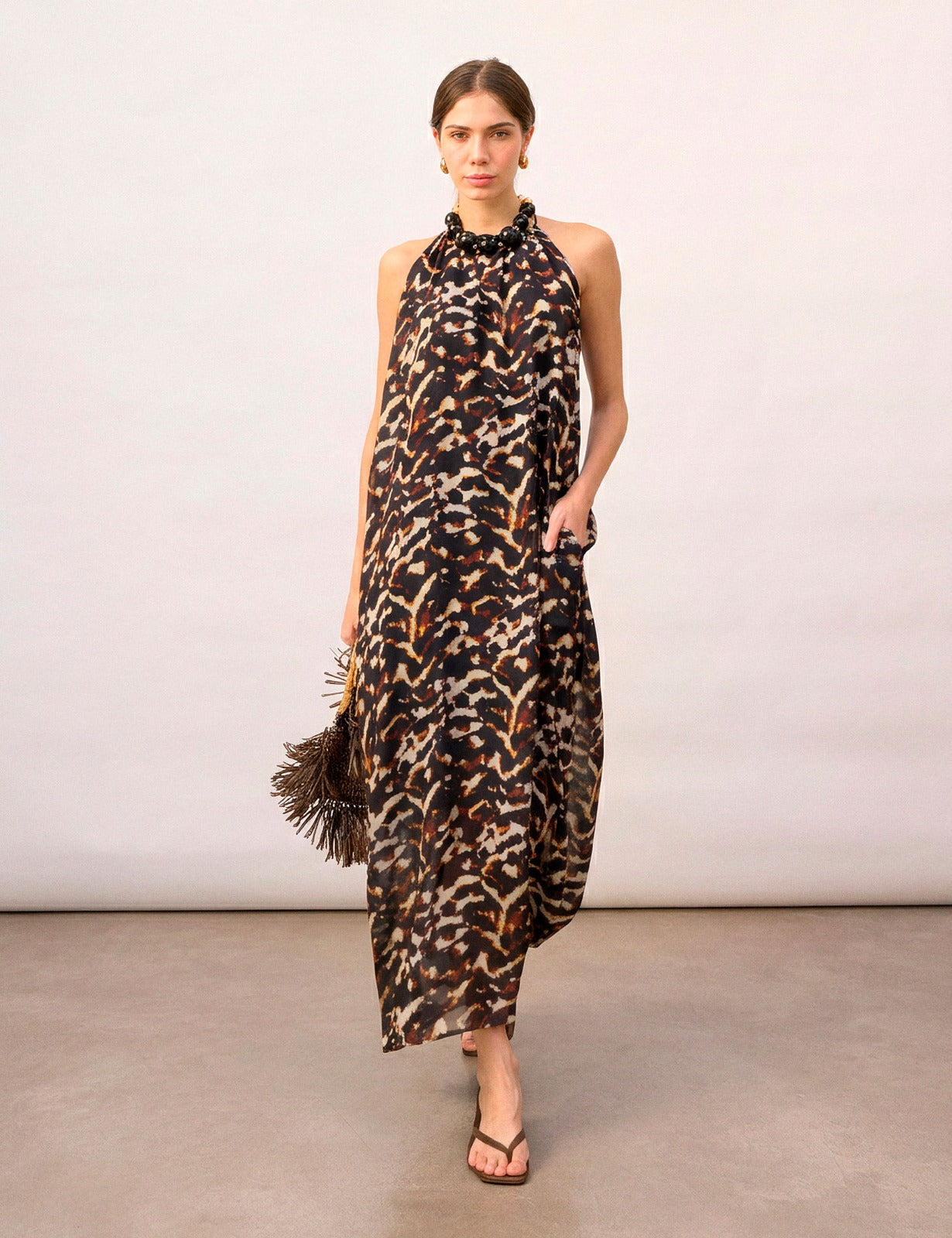 Vestido Ariana Georgette Preto