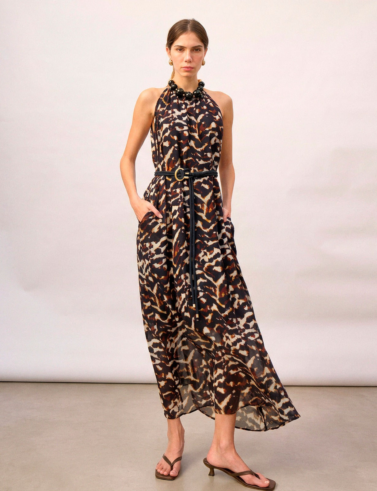 Vestido Ariana Georgette Preto