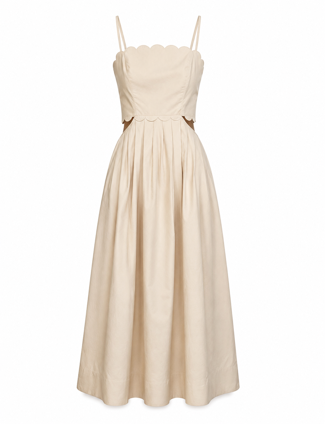 Vestido Miranda Tricoline Areia