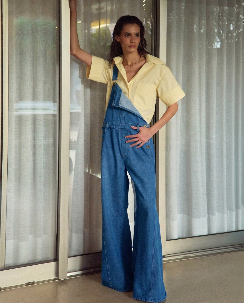 Jardineira Noemi Denim Médio