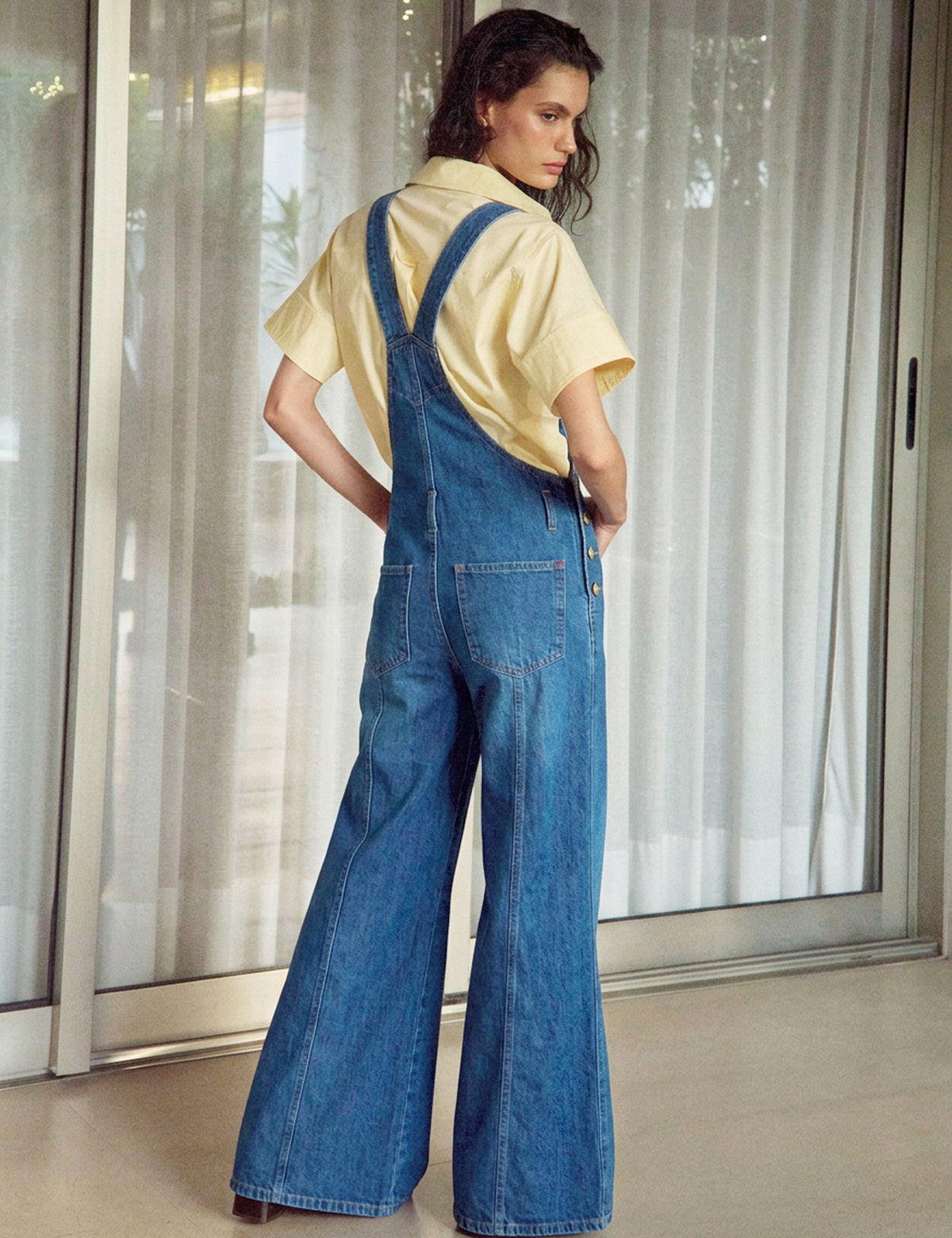 Jardineira Noemi Denim Médio