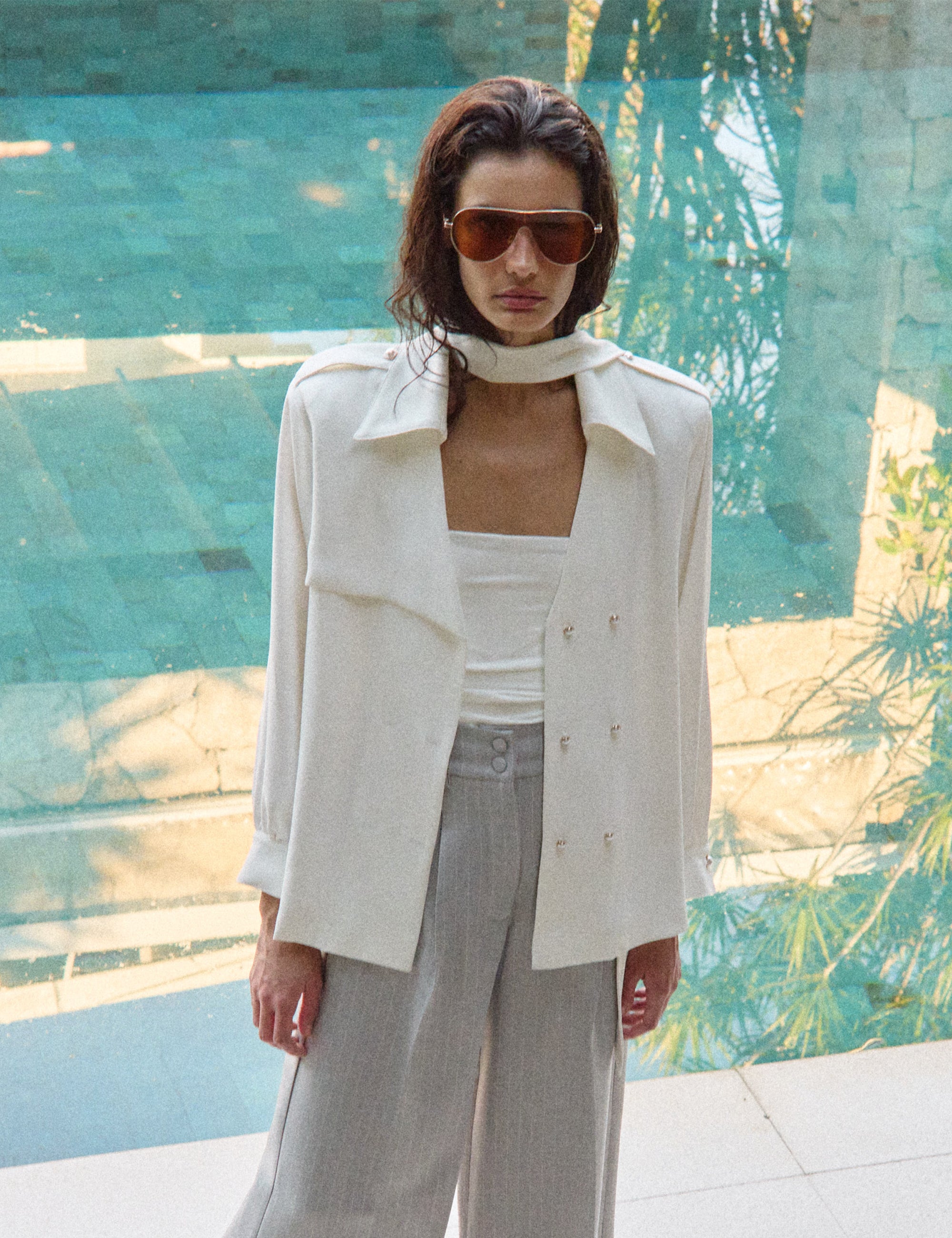 Camisa Marie Alfaiataria Off White