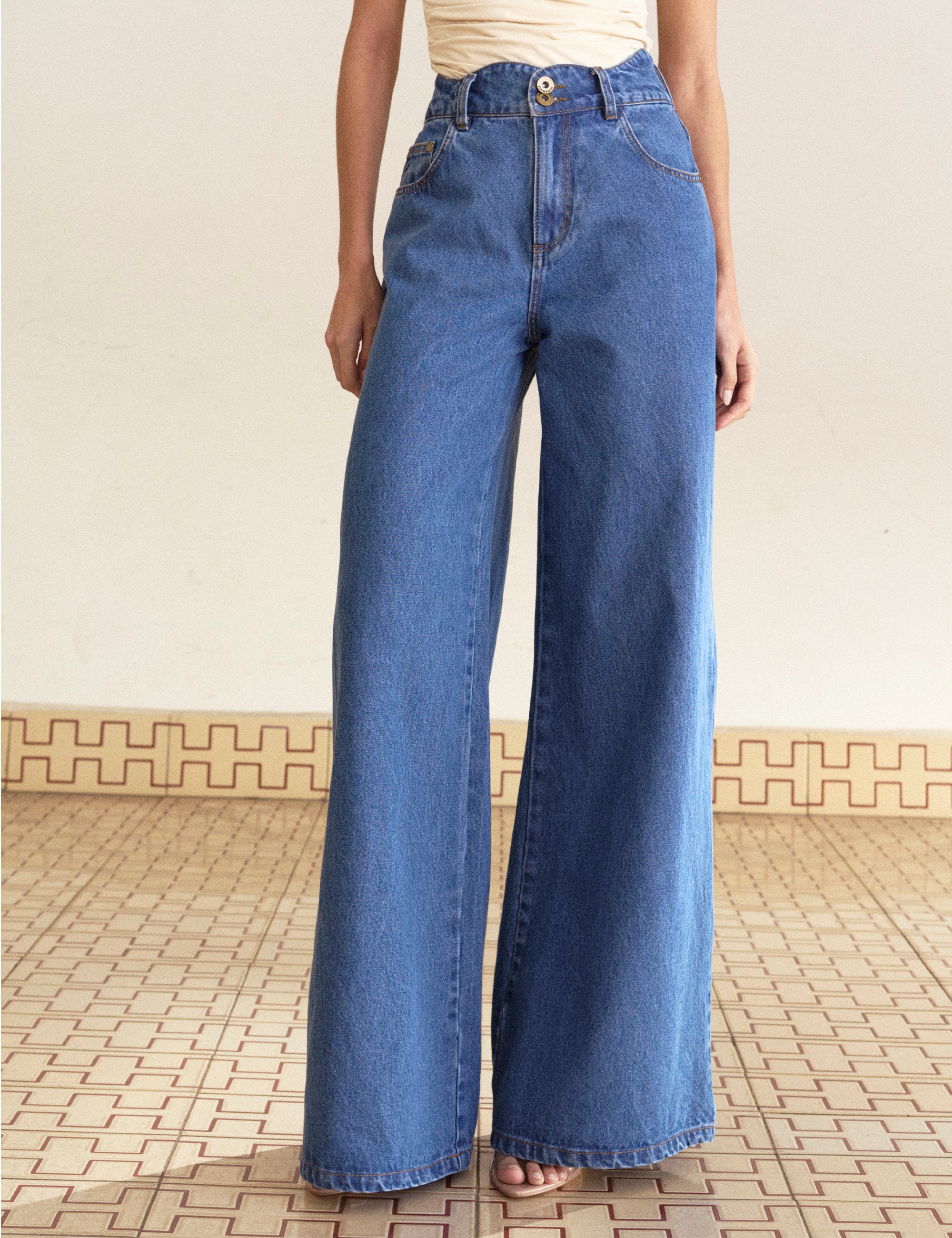 Calça Ondas Denim Medio