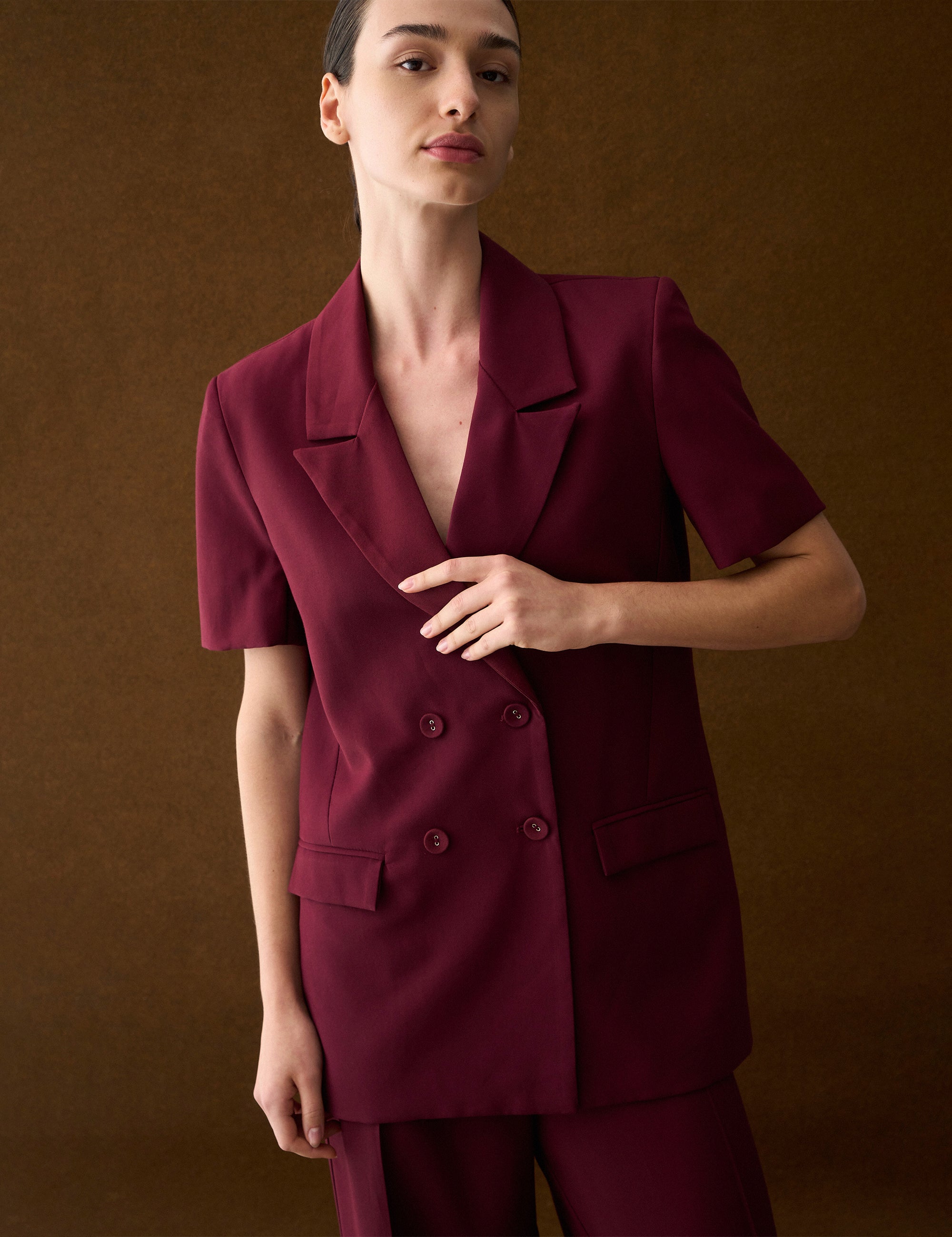 Blazer Paulina Alfaiataria Bordeaux