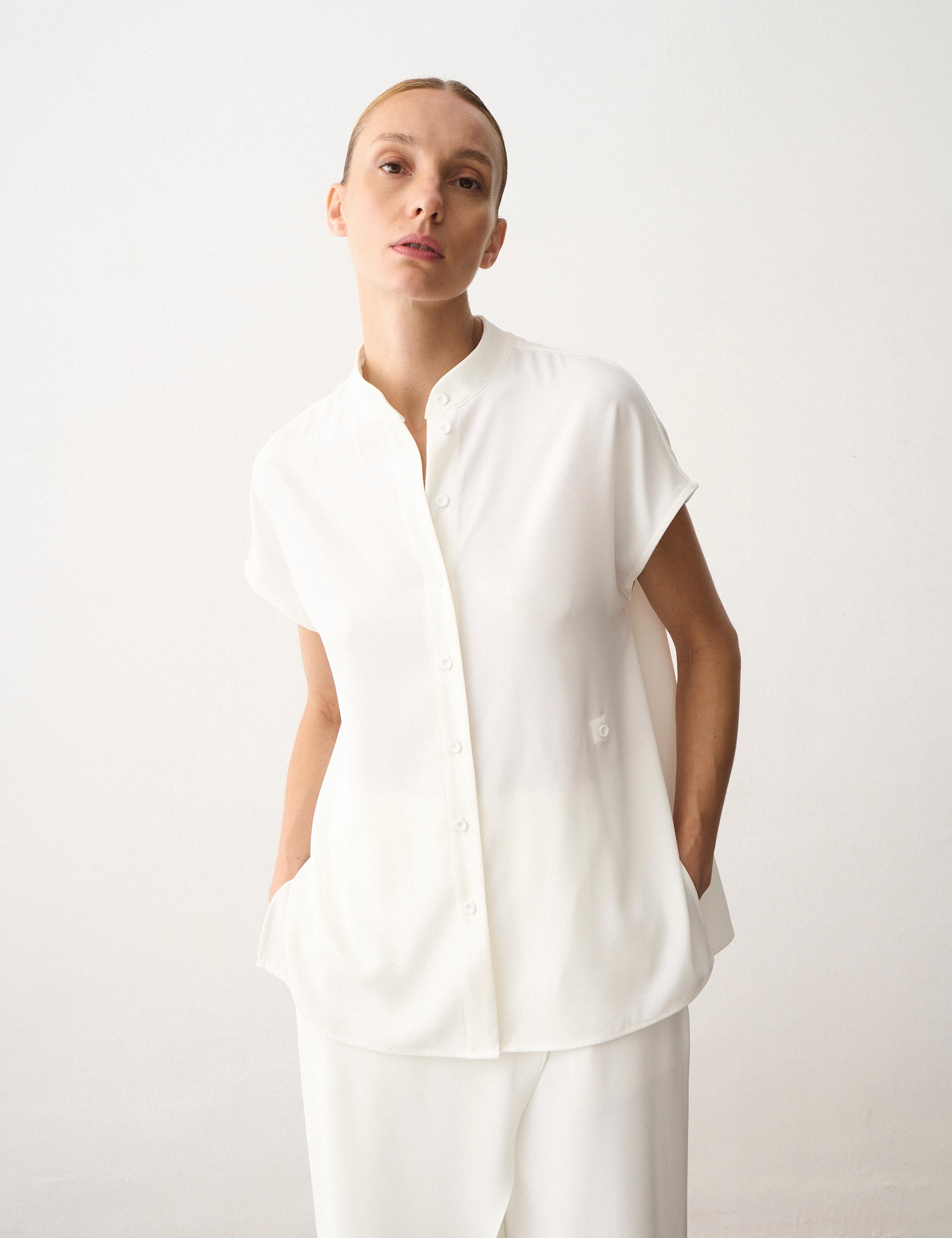 Camisa Anna Fluida Off White