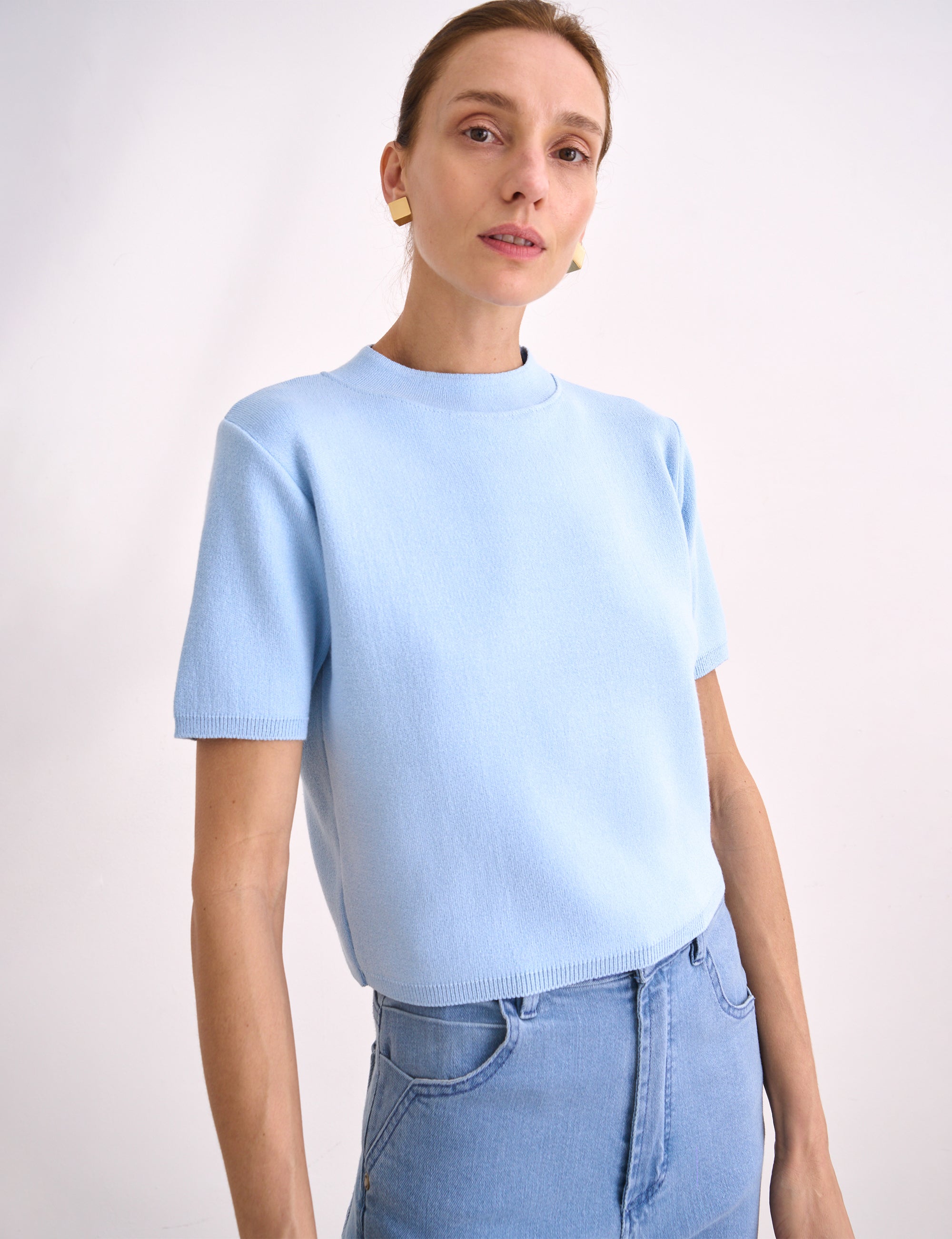 Blusa Aurora Tricot Azul