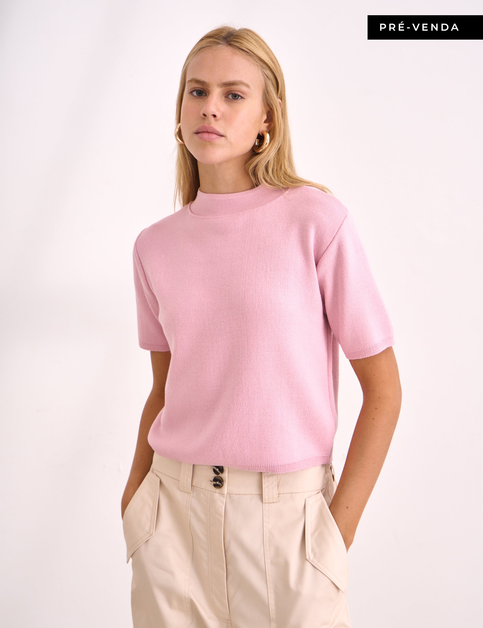 Blusa Aurora Tricot Rosa
