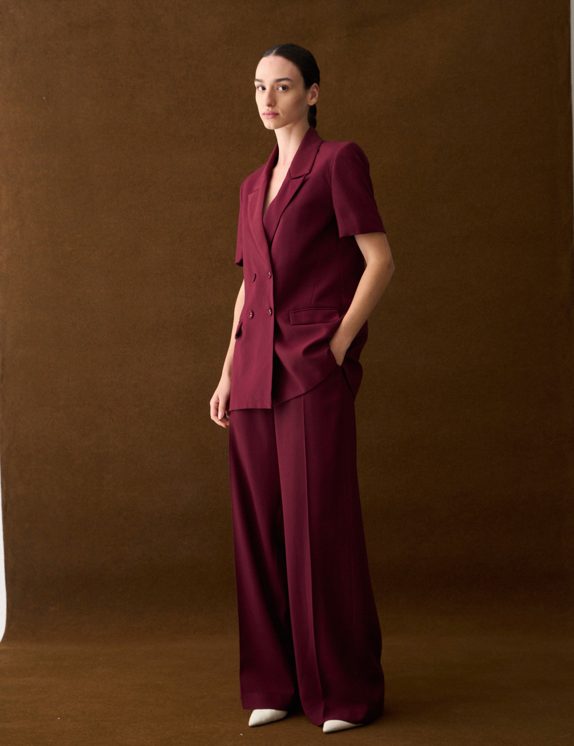 Blazer Paulina Alfaiataria Bordeaux