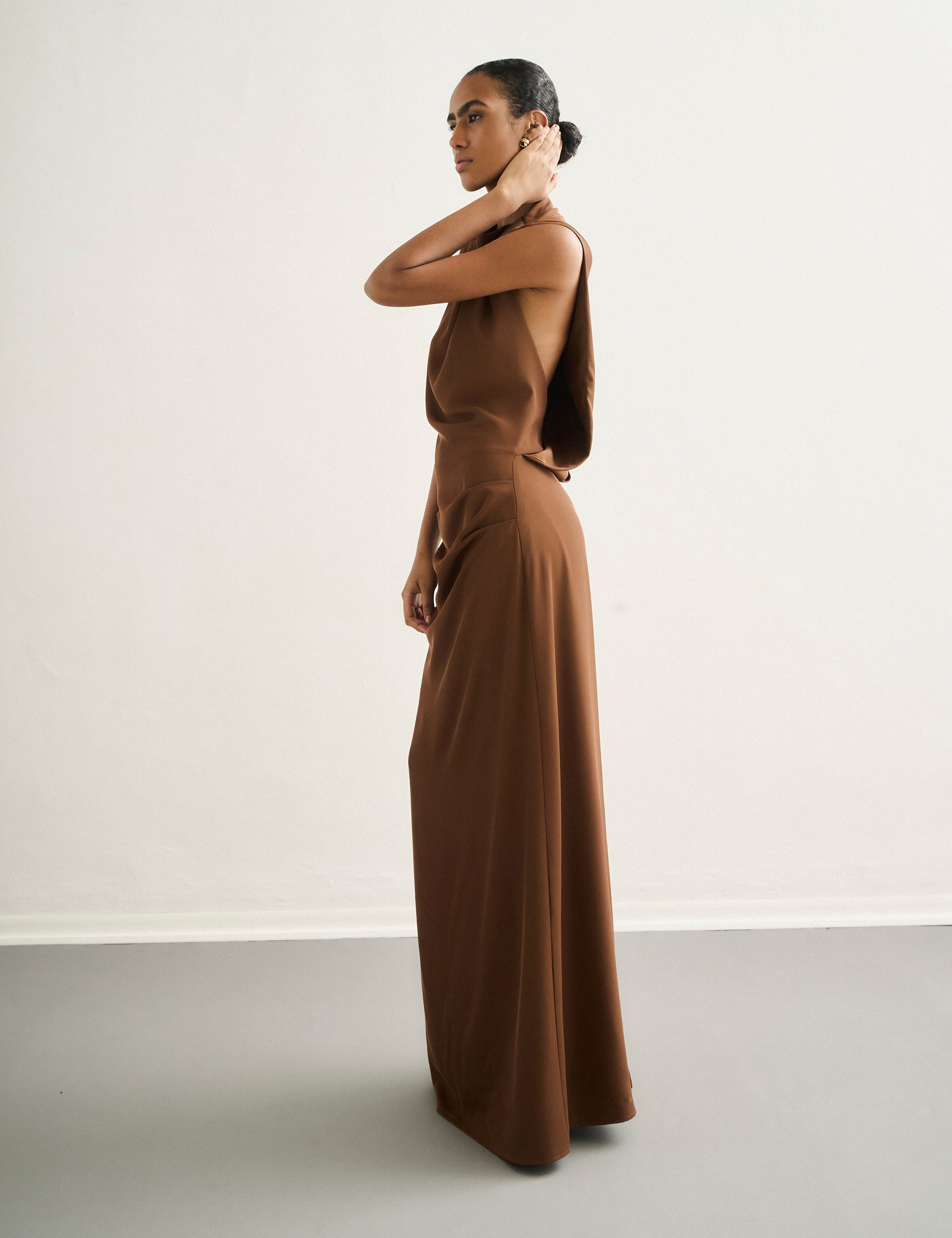 Vestido Lune Alfaiataria Marrom