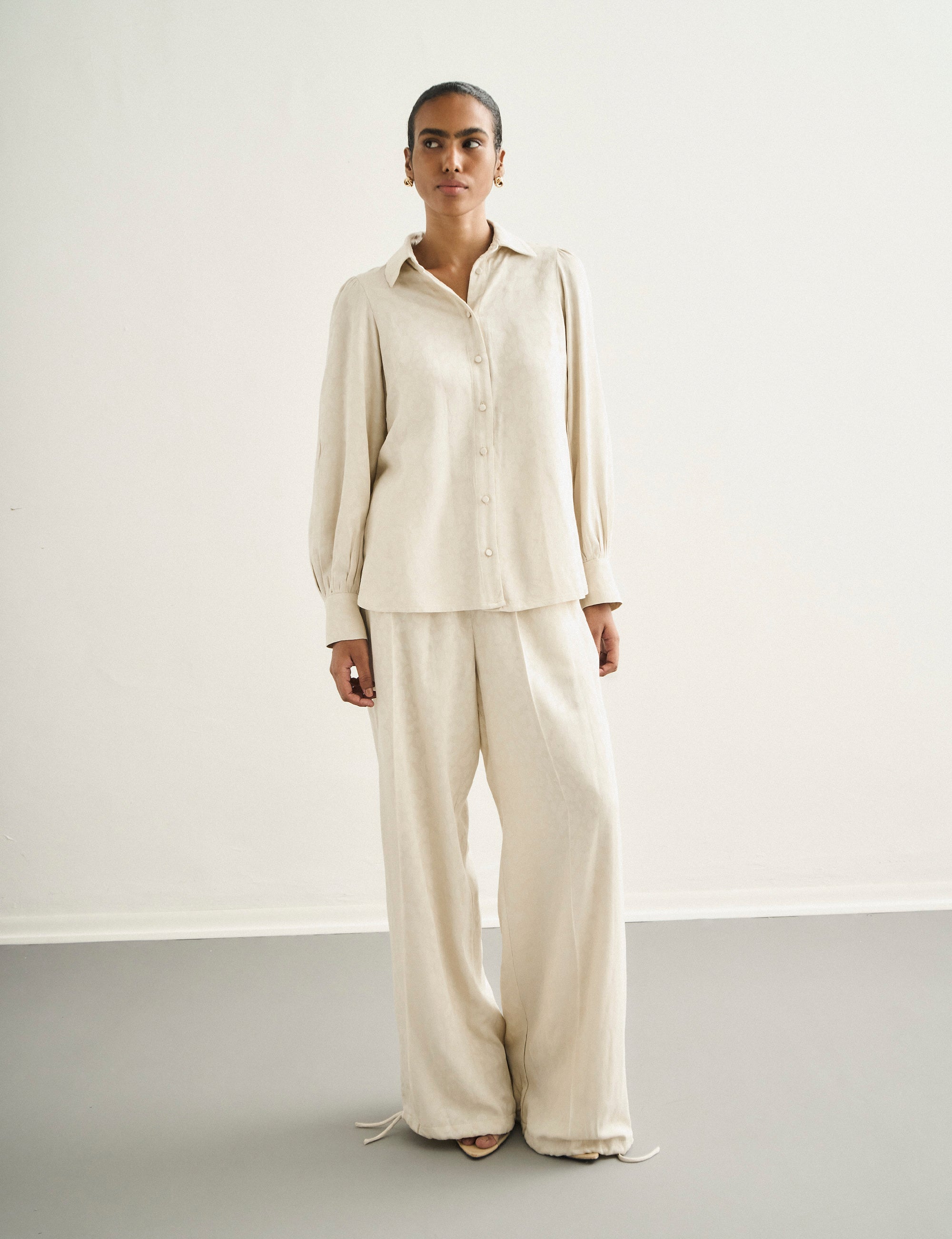 Calça Sandra Jacquard Porcelena