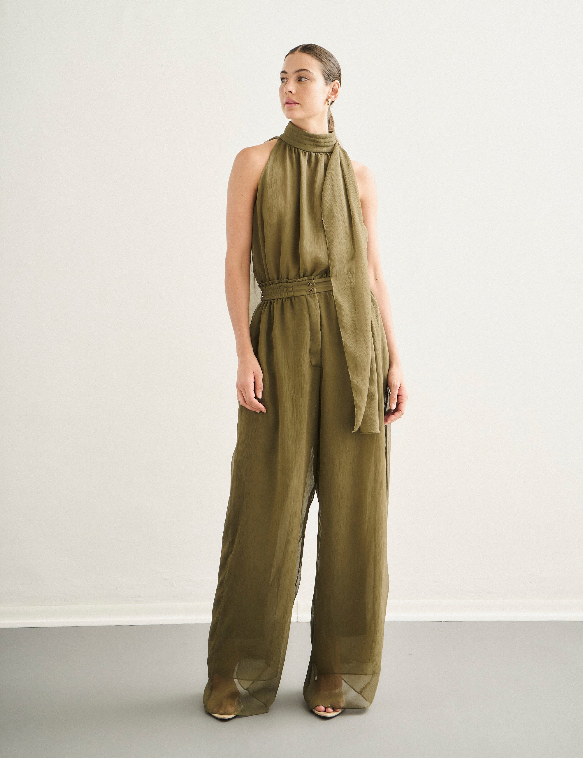 Calça Amélia Fluida Oliva