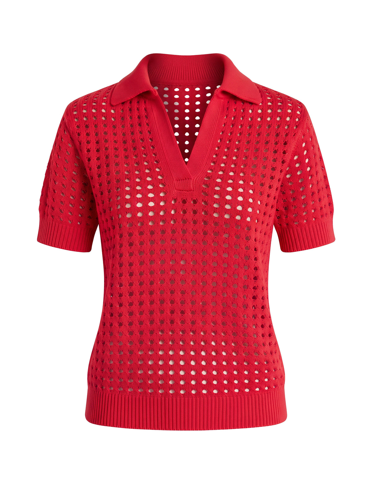 Polo Crochê Vermelho