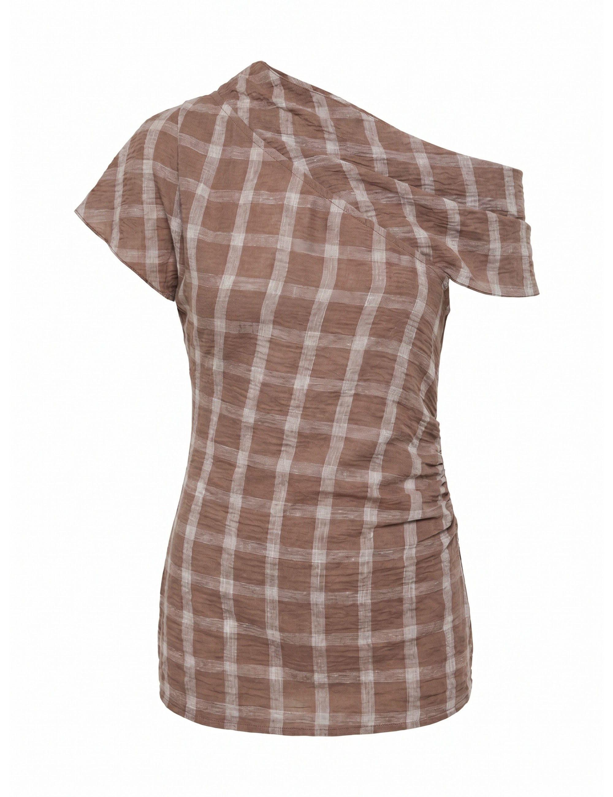 Blusa Graziela Xadrez Marrom