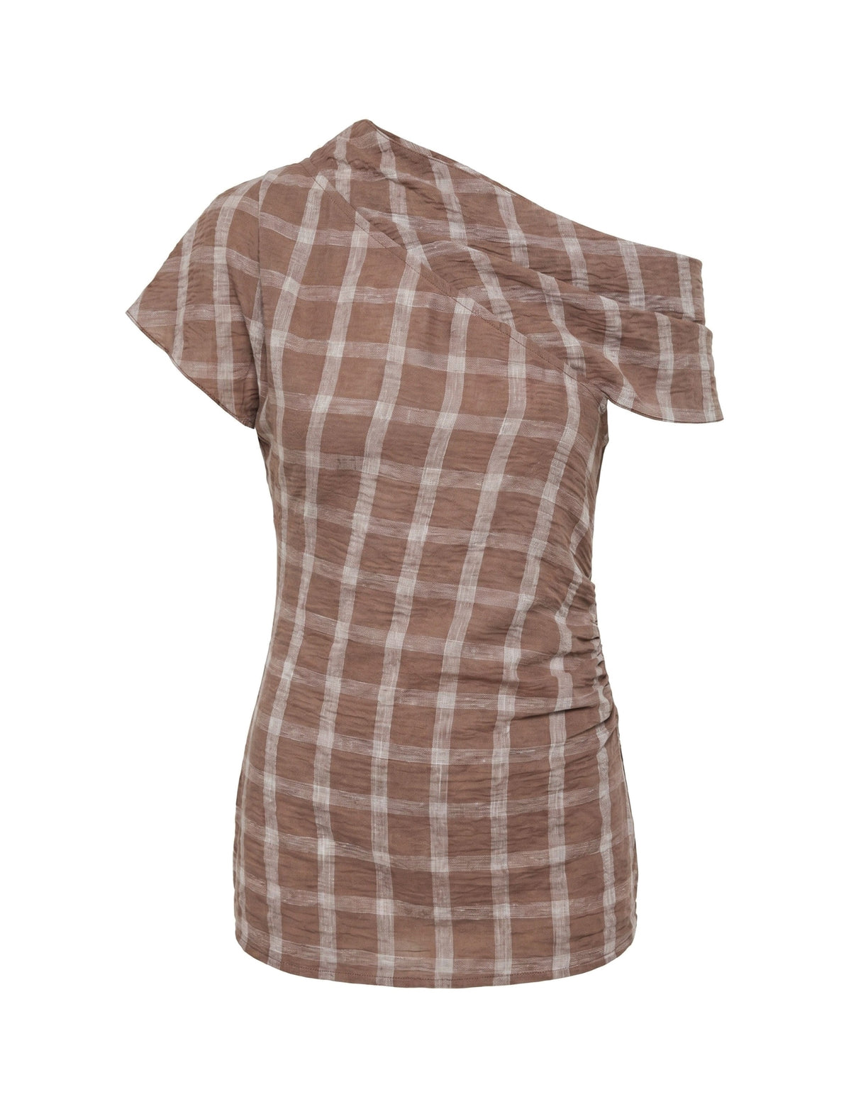 Blusa Graziela Xadrez Marrom