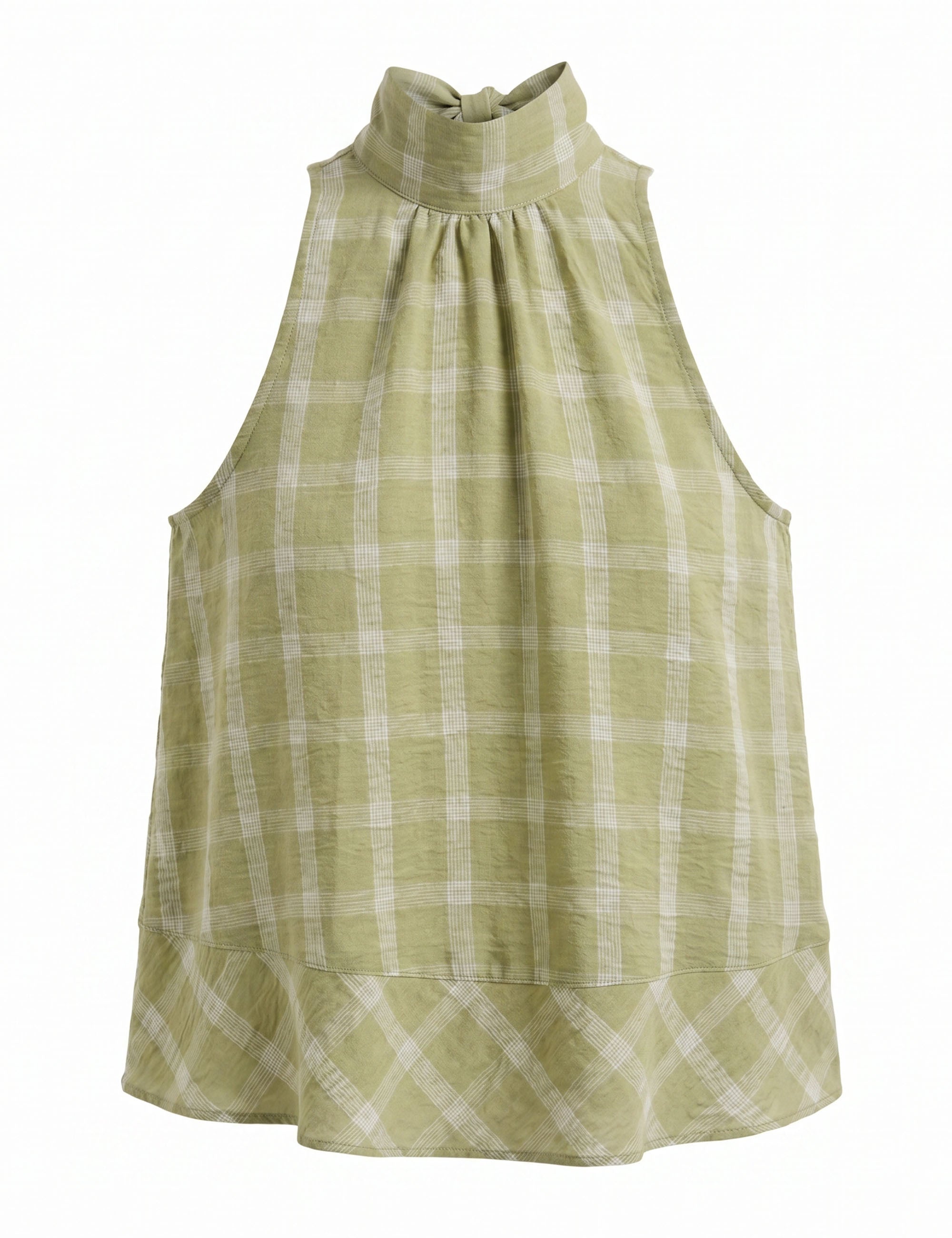 Blusa Alexandra Xadrez Oliva